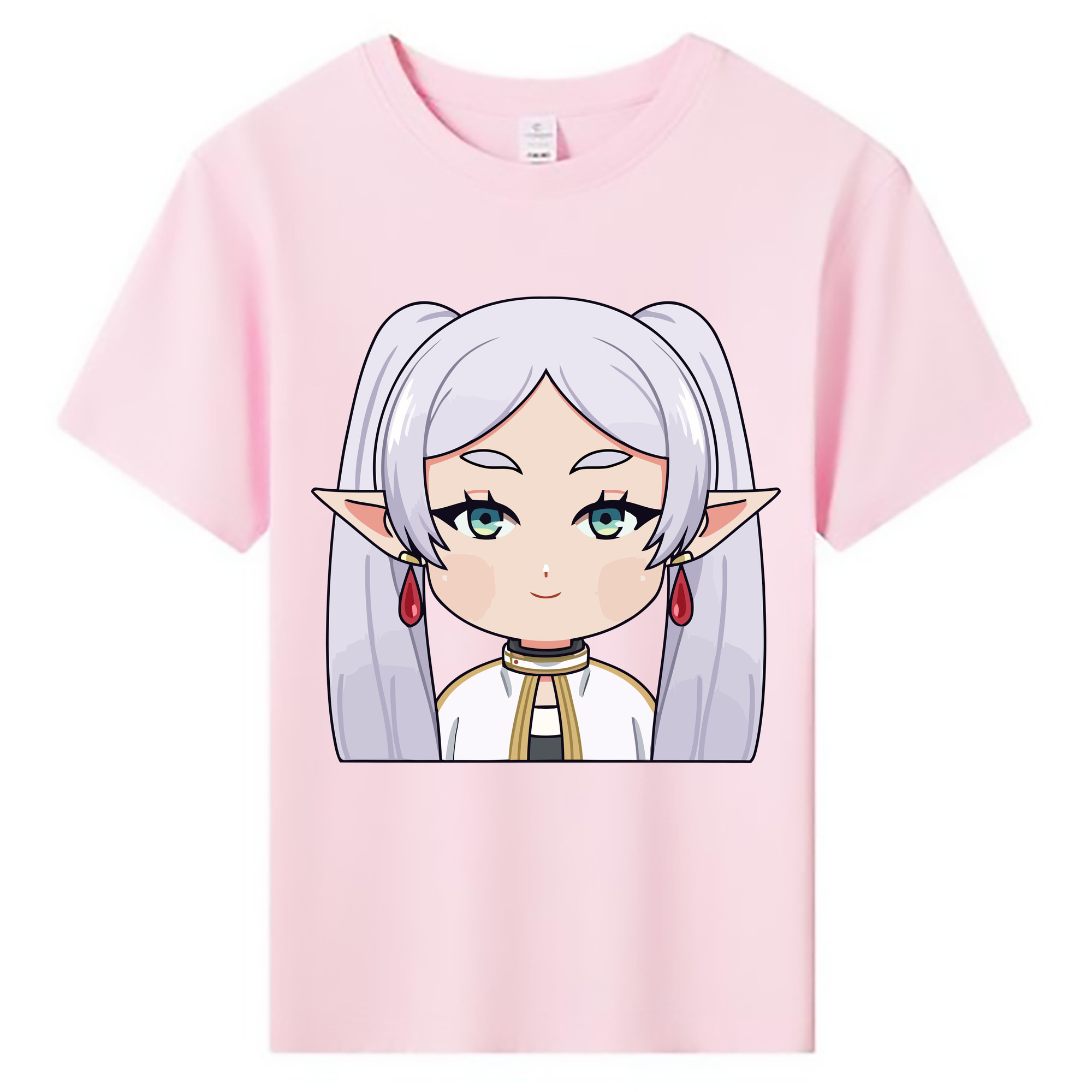 （画像用） 葬送のフリーレン Frieren 綿100％キッズTシャツ（フロントプリント）