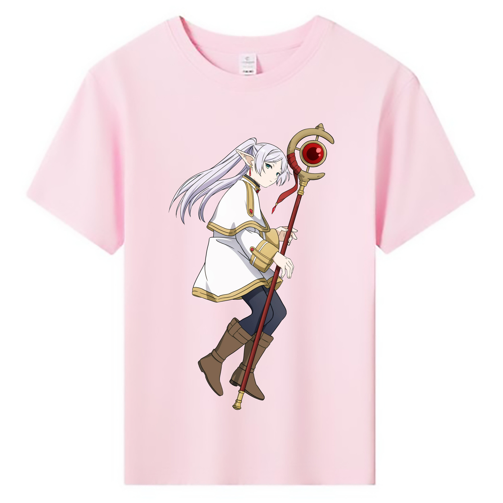 （画像用） 葬送のフリーレン Frieren 綿100％キッズTシャツ（フロントプリント）