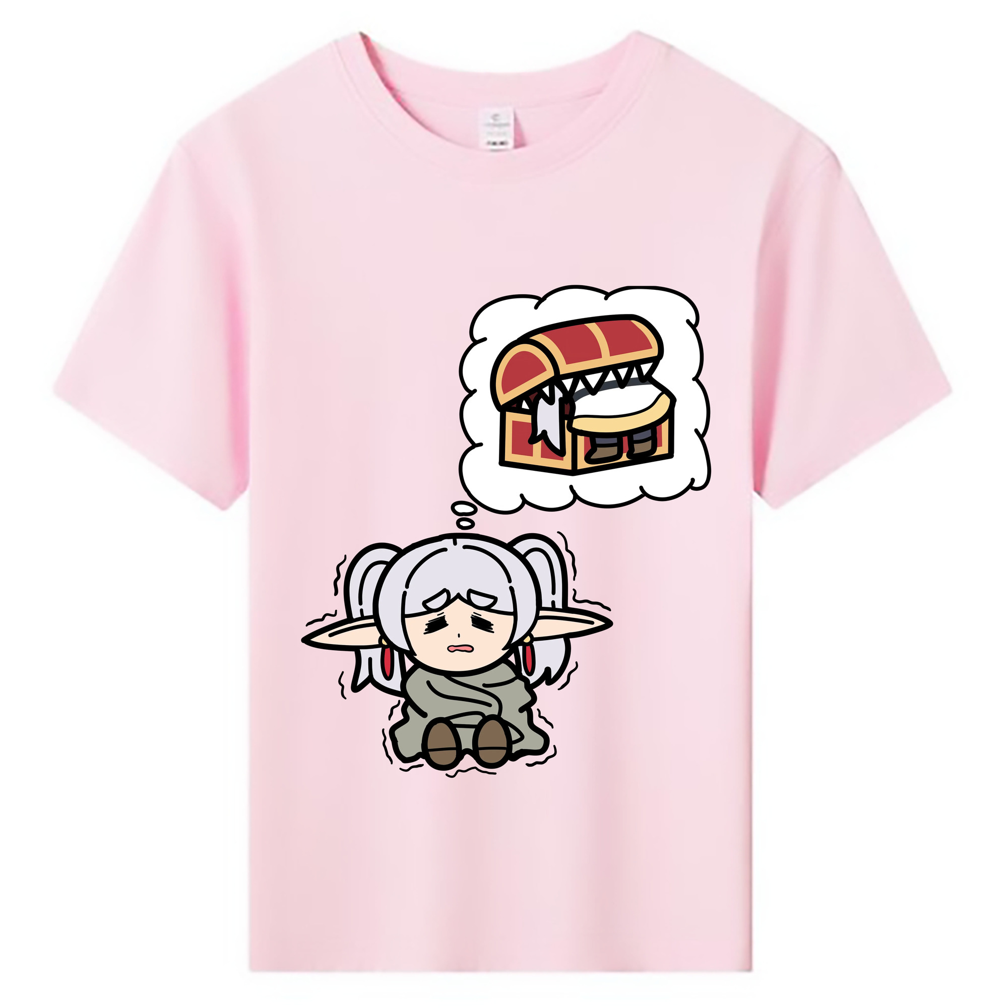（画像用） 葬送のフリーレン Frieren 綿100％キッズTシャツ（フロントプリント）