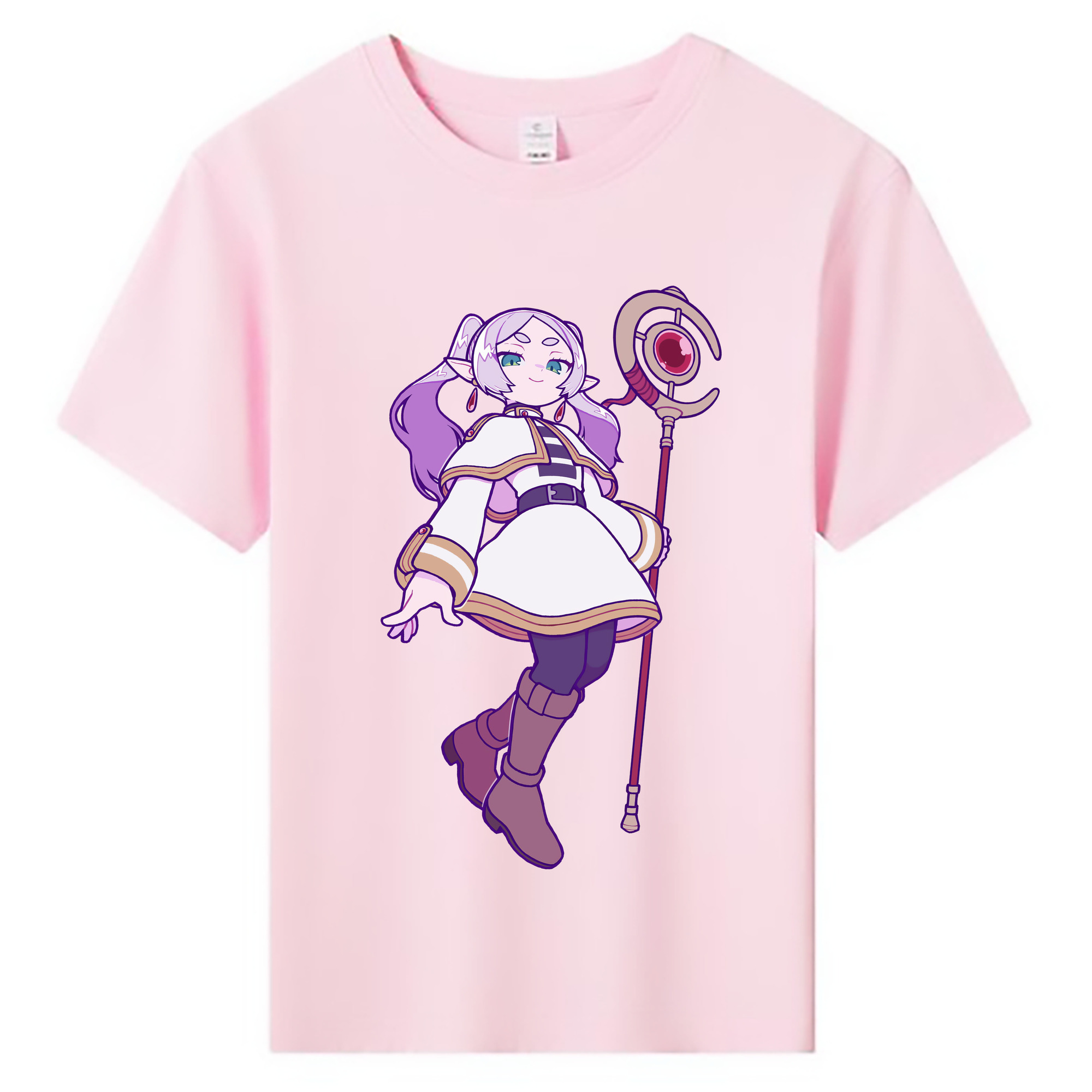 （画像用） 葬送のフリーレン Frieren 綿100％キッズTシャツ（フロントプリント）