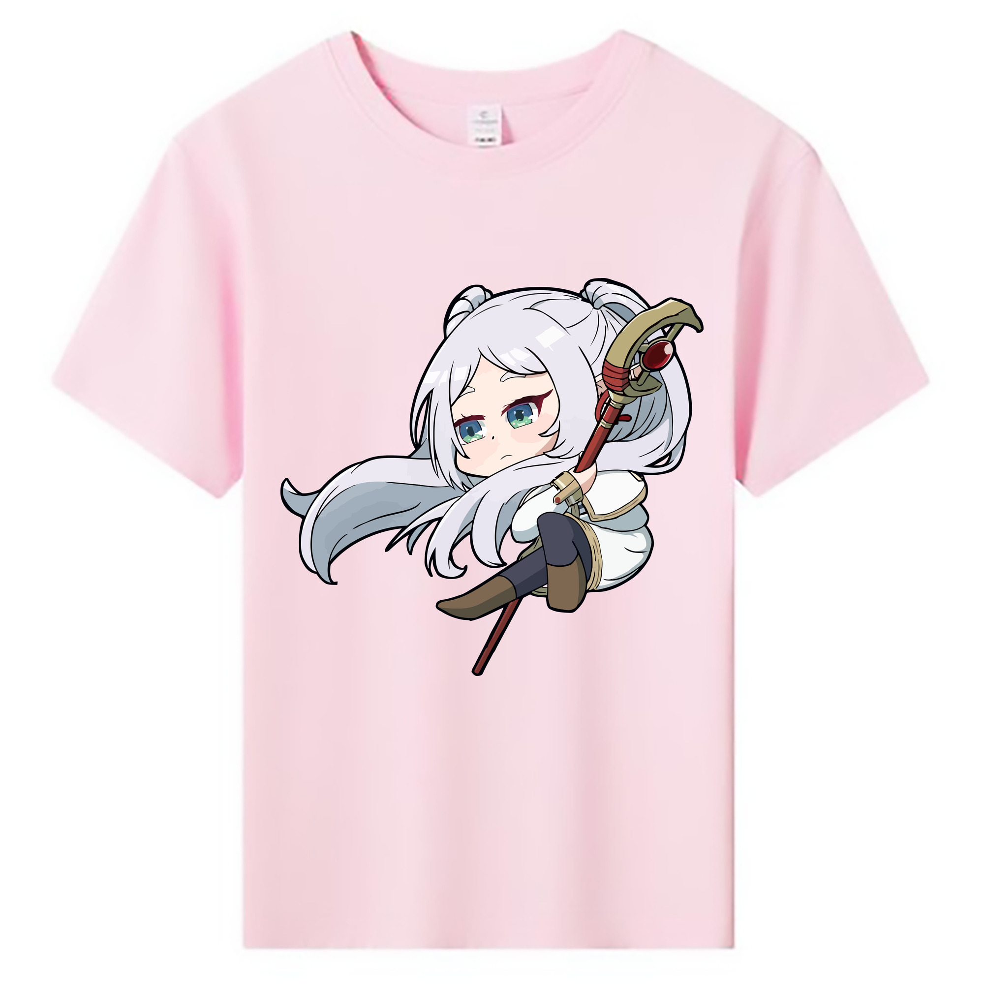 （画像用） 葬送のフリーレン Frieren 綿100％キッズTシャツ（フロントプリント）