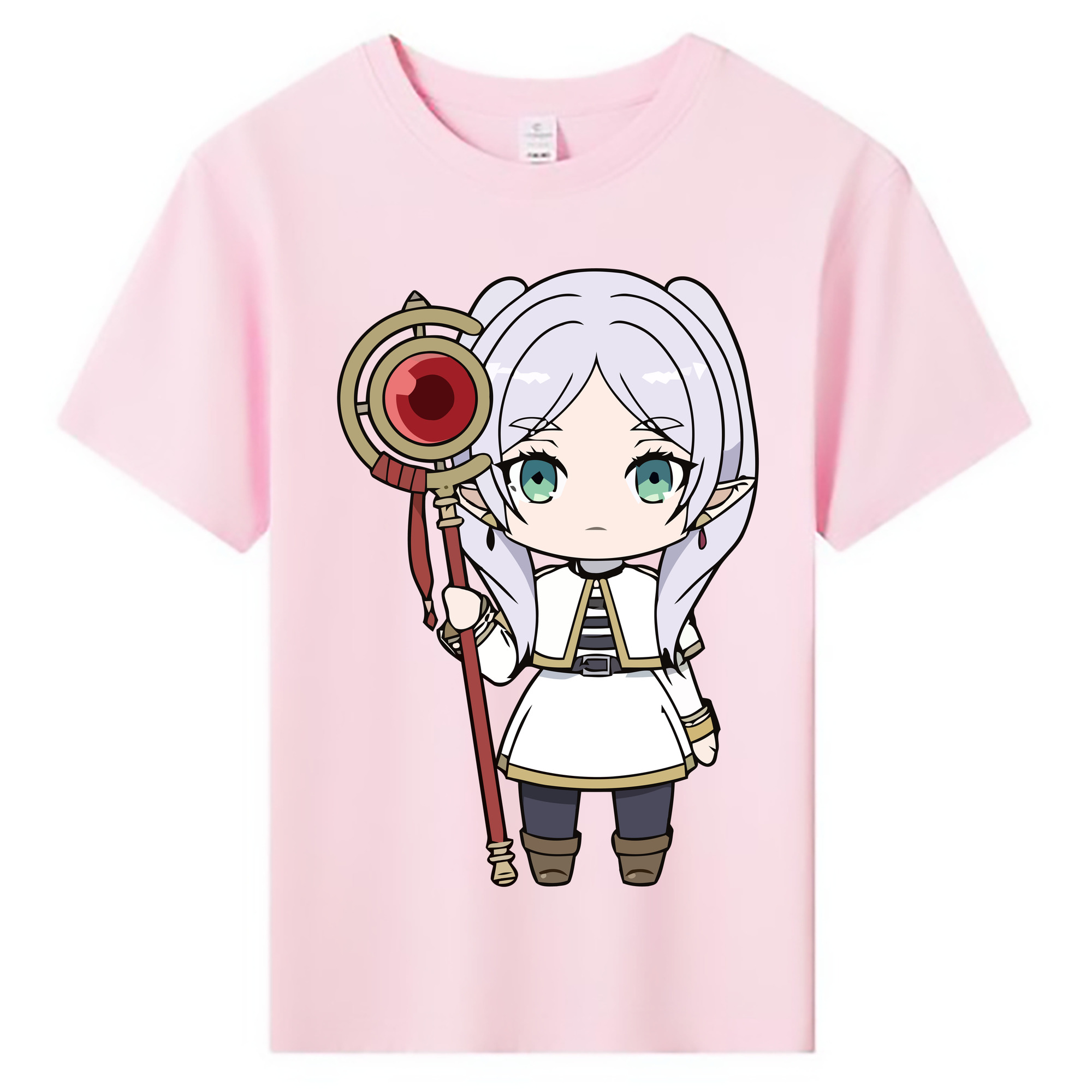 （画像用） 葬送のフリーレン Frieren 綿100％キッズTシャツ（フロントプリント）