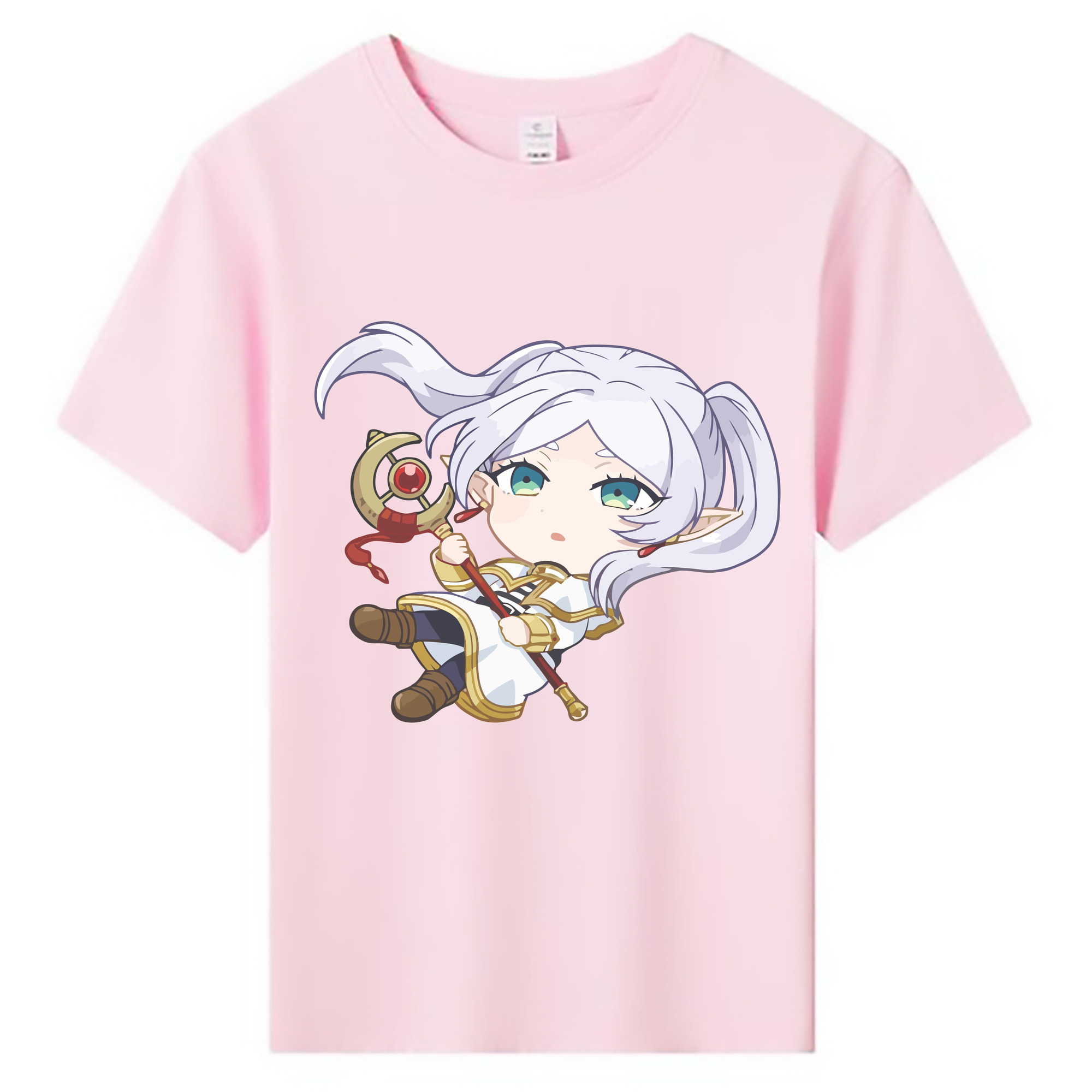 （画像用） 葬送のフリーレン Frieren 綿100％キッズTシャツ（フロントプリント）
