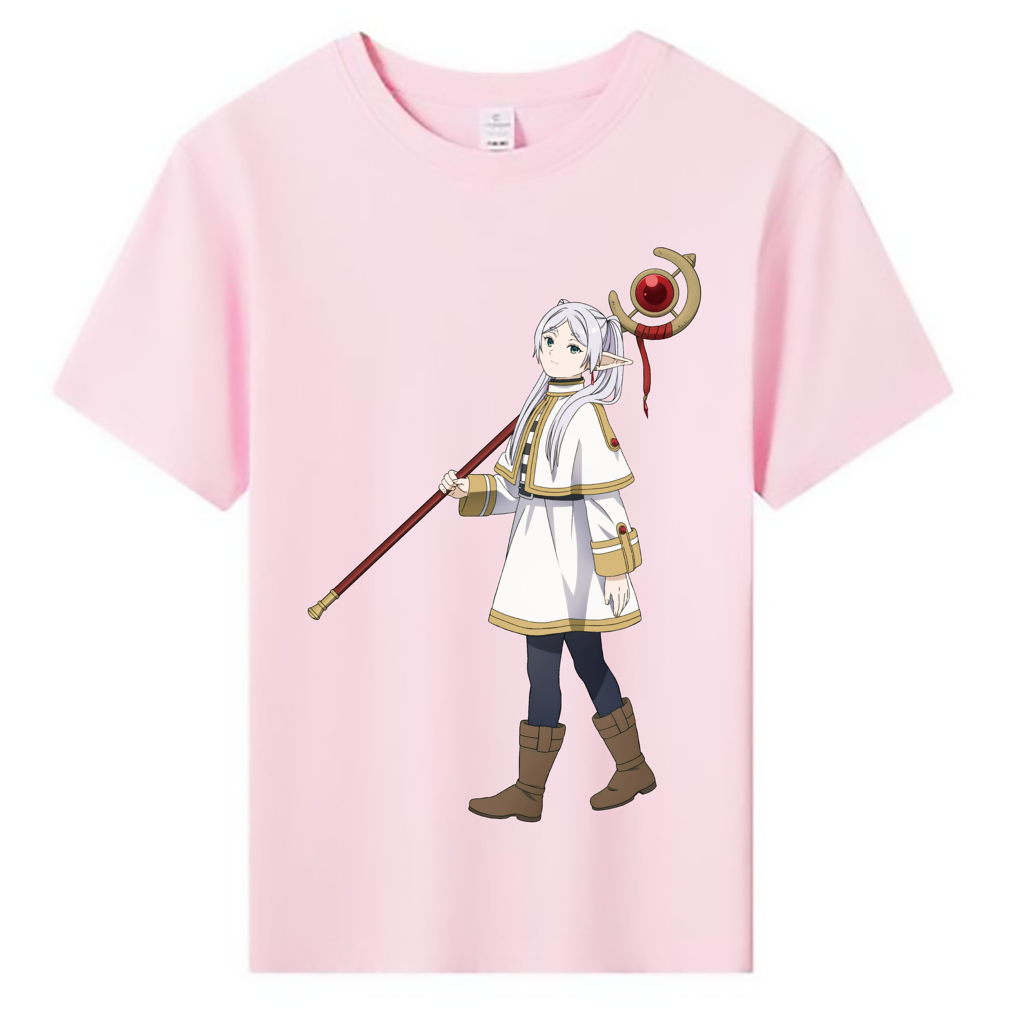 （画像用） 葬送のフリーレン Frieren 綿100％キッズTシャツ（フロントプリント）