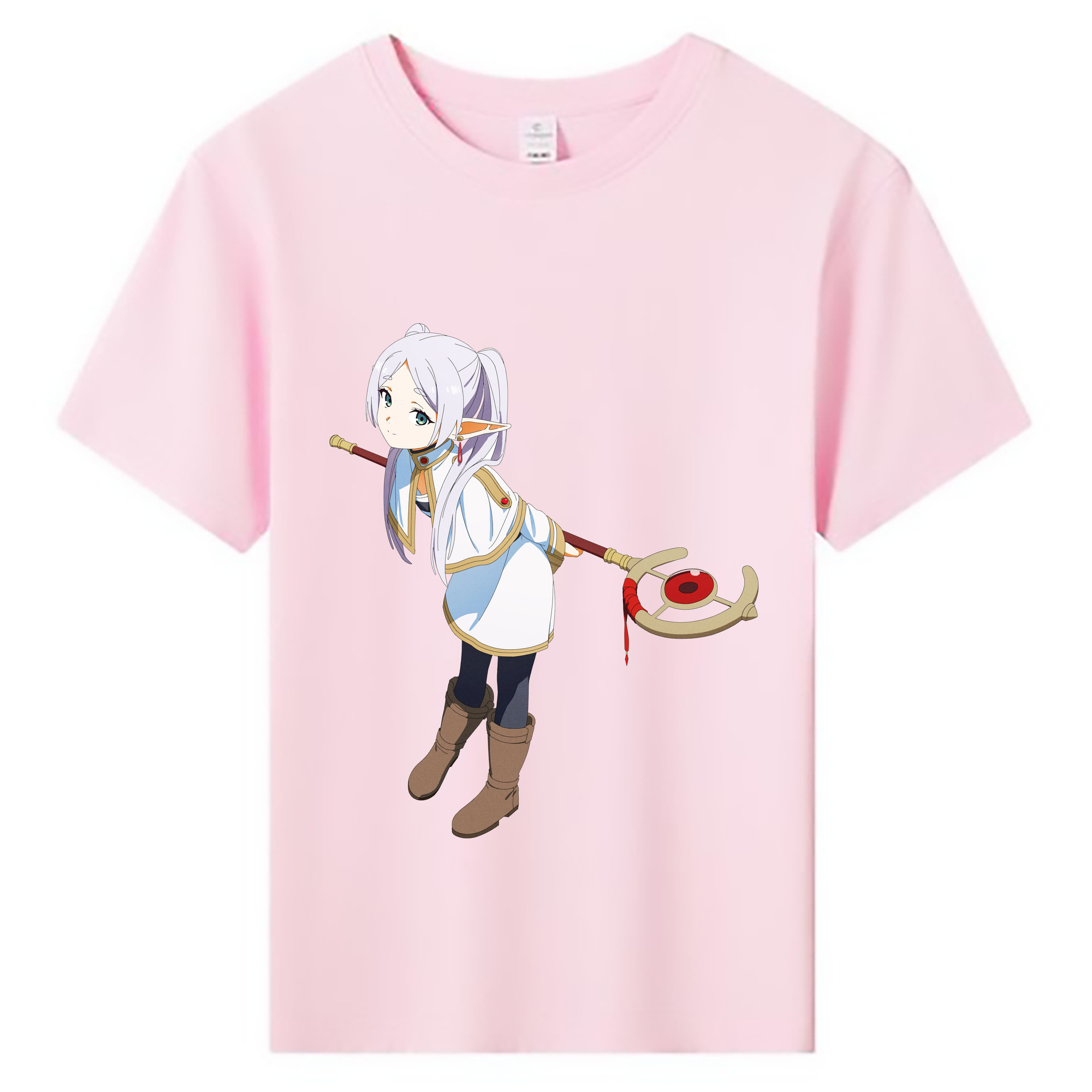 （画像用） 葬送のフリーレン Frieren 綿100％キッズTシャツ（フロントプリント）