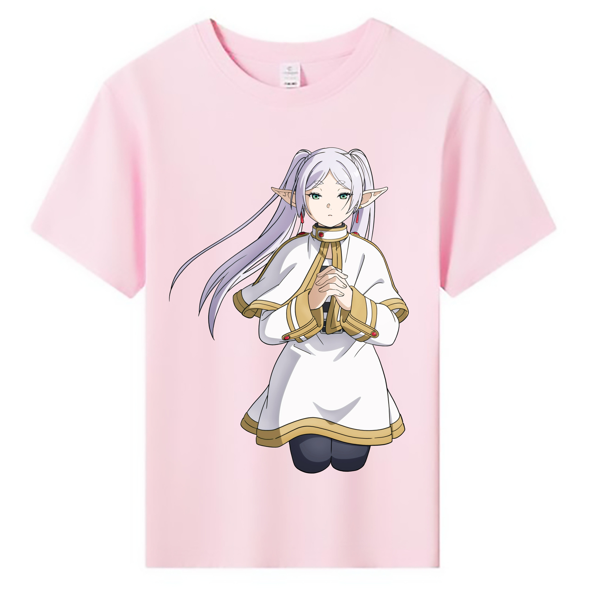 （画像用） 葬送のフリーレン Frieren 綿100％キッズTシャツ（フロントプリント）