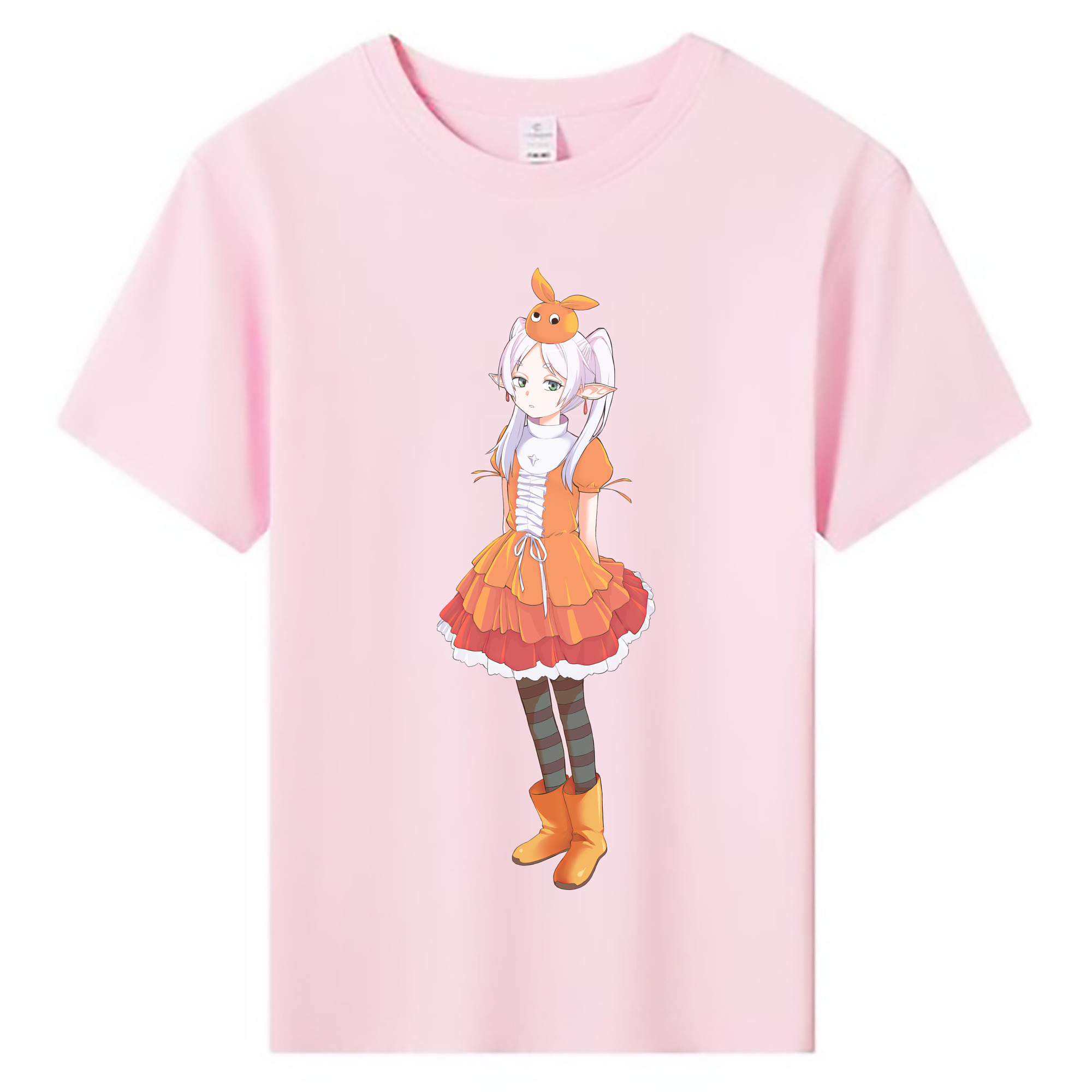 （画像用） 葬送のフリーレン Frieren 綿100％キッズTシャツ（フロントプリント）