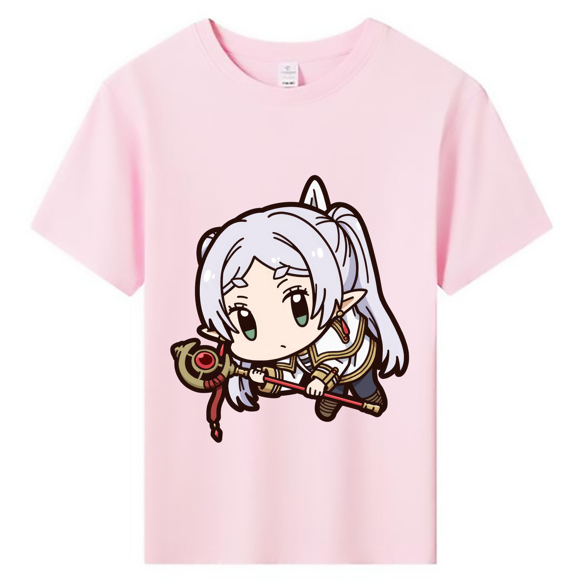 （画像用） 葬送のフリーレン Frieren 綿100％キッズTシャツ（フロントプリント）
