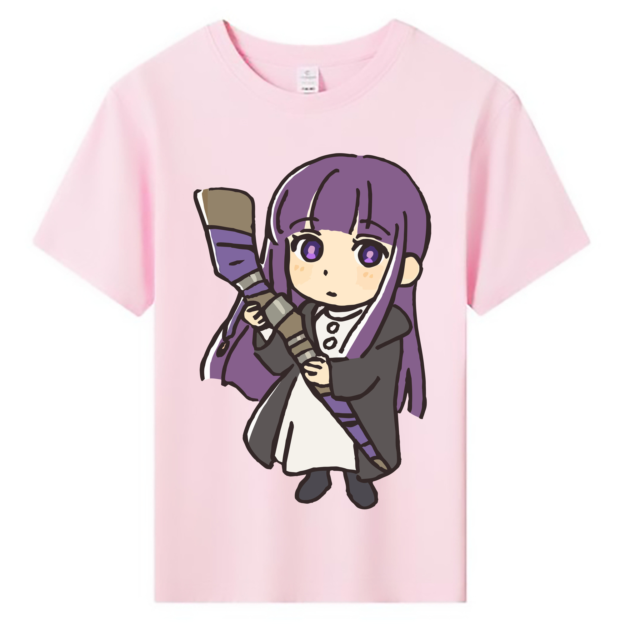 （画像用） 葬送のフリーレン Frieren 綿100％キッズTシャツ（フロントプリント）