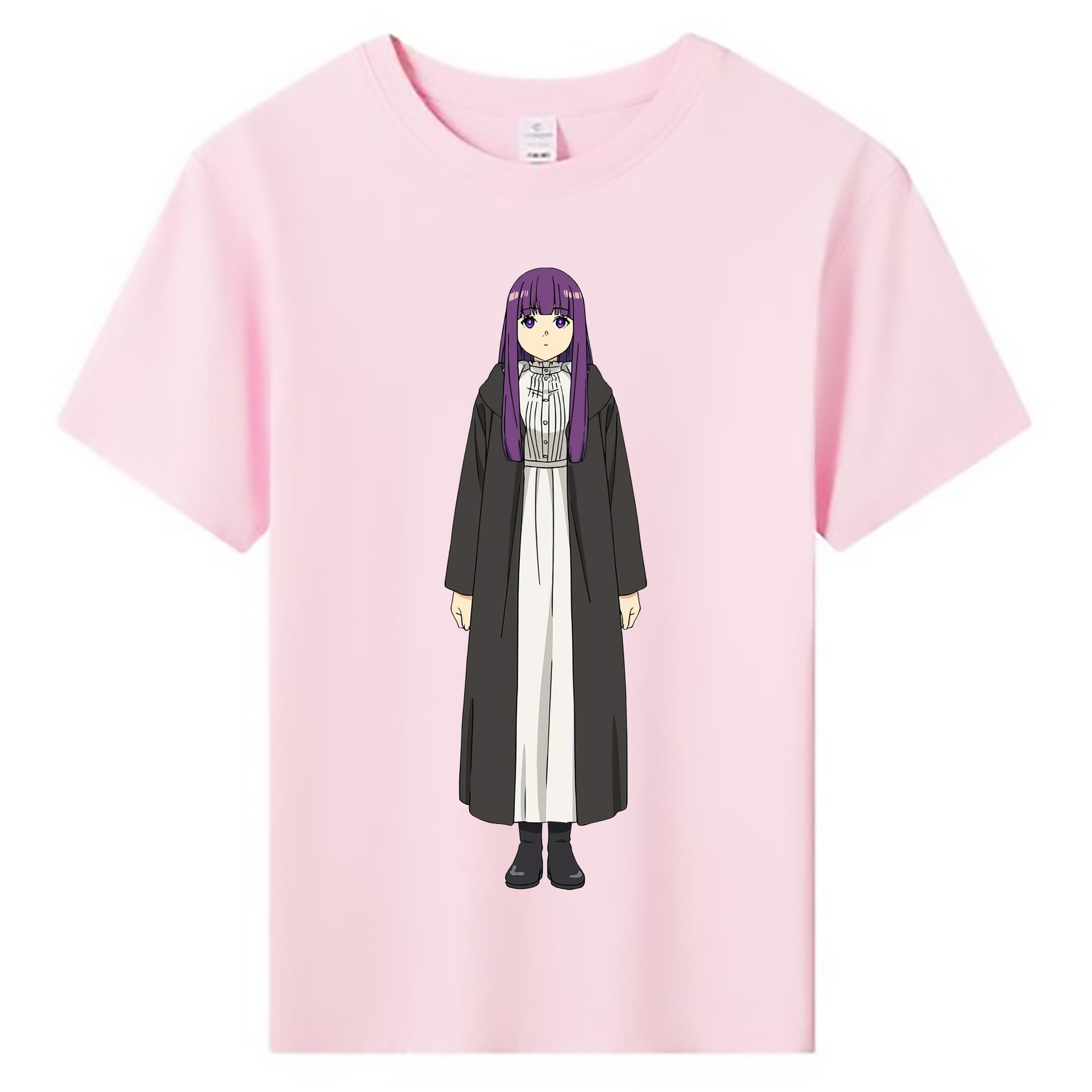 （画像用） 葬送のフリーレン Frieren 綿100％キッズTシャツ（フロントプリント）