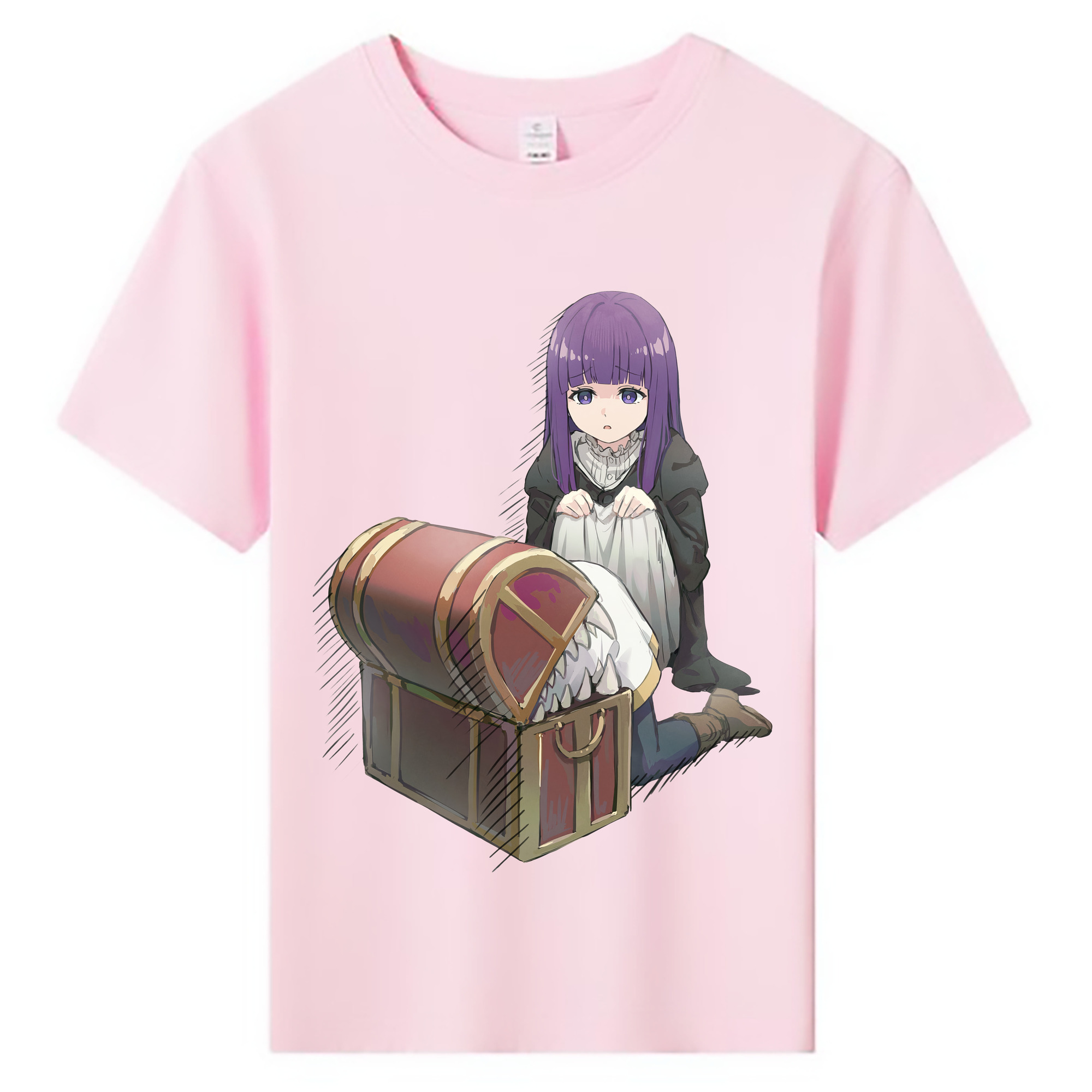 （画像用） 葬送のフリーレン Frieren 綿100％キッズTシャツ（フロントプリント）