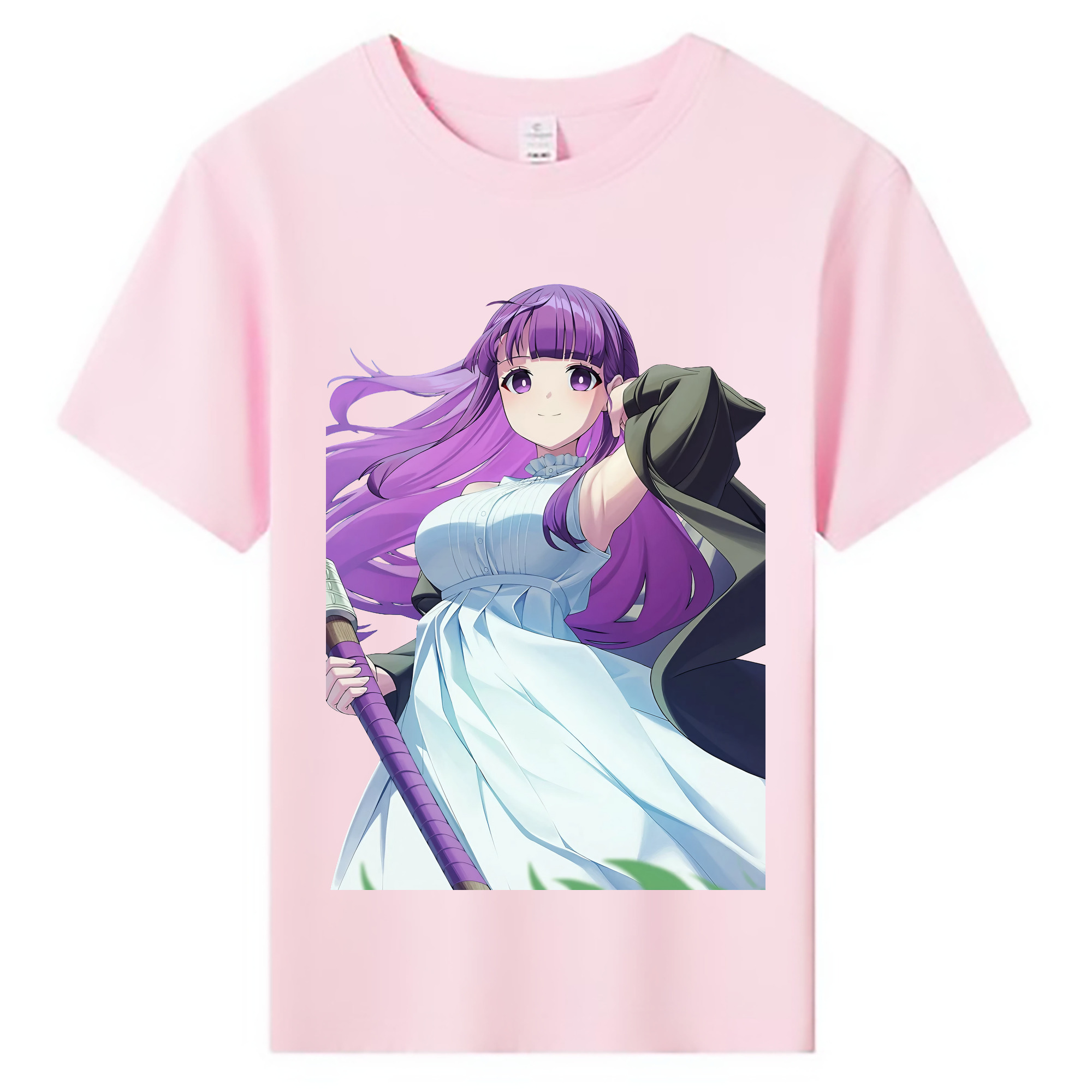 （画像用） 葬送のフリーレン Frieren 綿100％キッズTシャツ（フロントプリント）