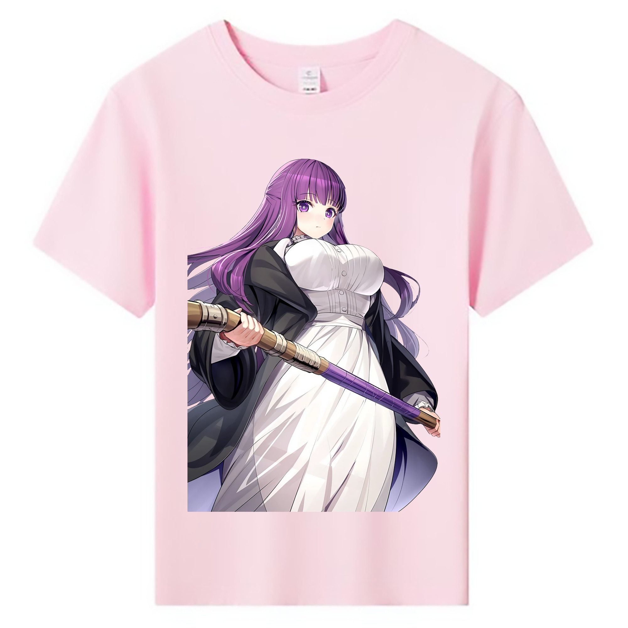（画像用） 葬送のフリーレン Frieren 綿100％キッズTシャツ（フロントプリント）