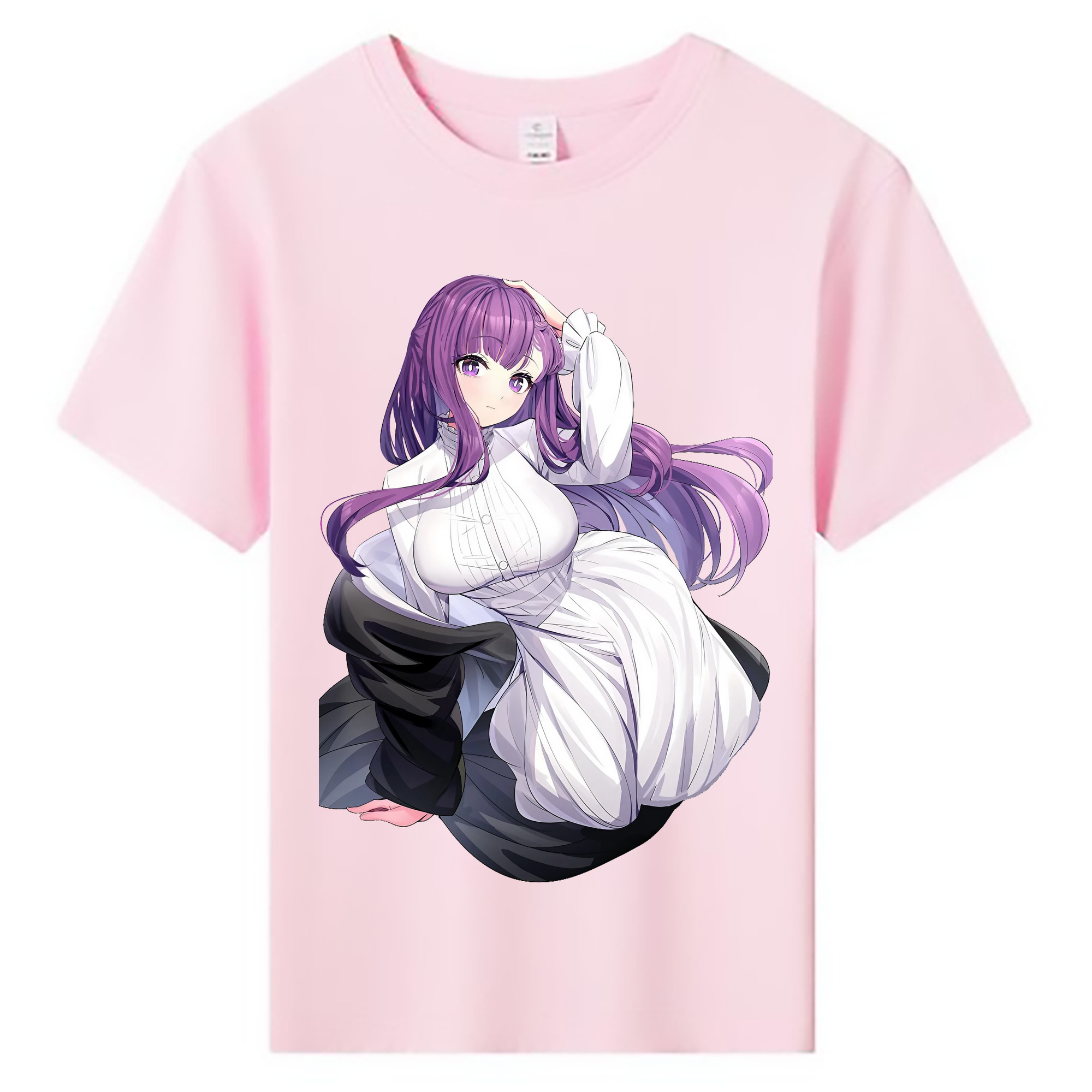 （画像用） 葬送のフリーレン Frieren 綿100％キッズTシャツ（フロントプリント）
