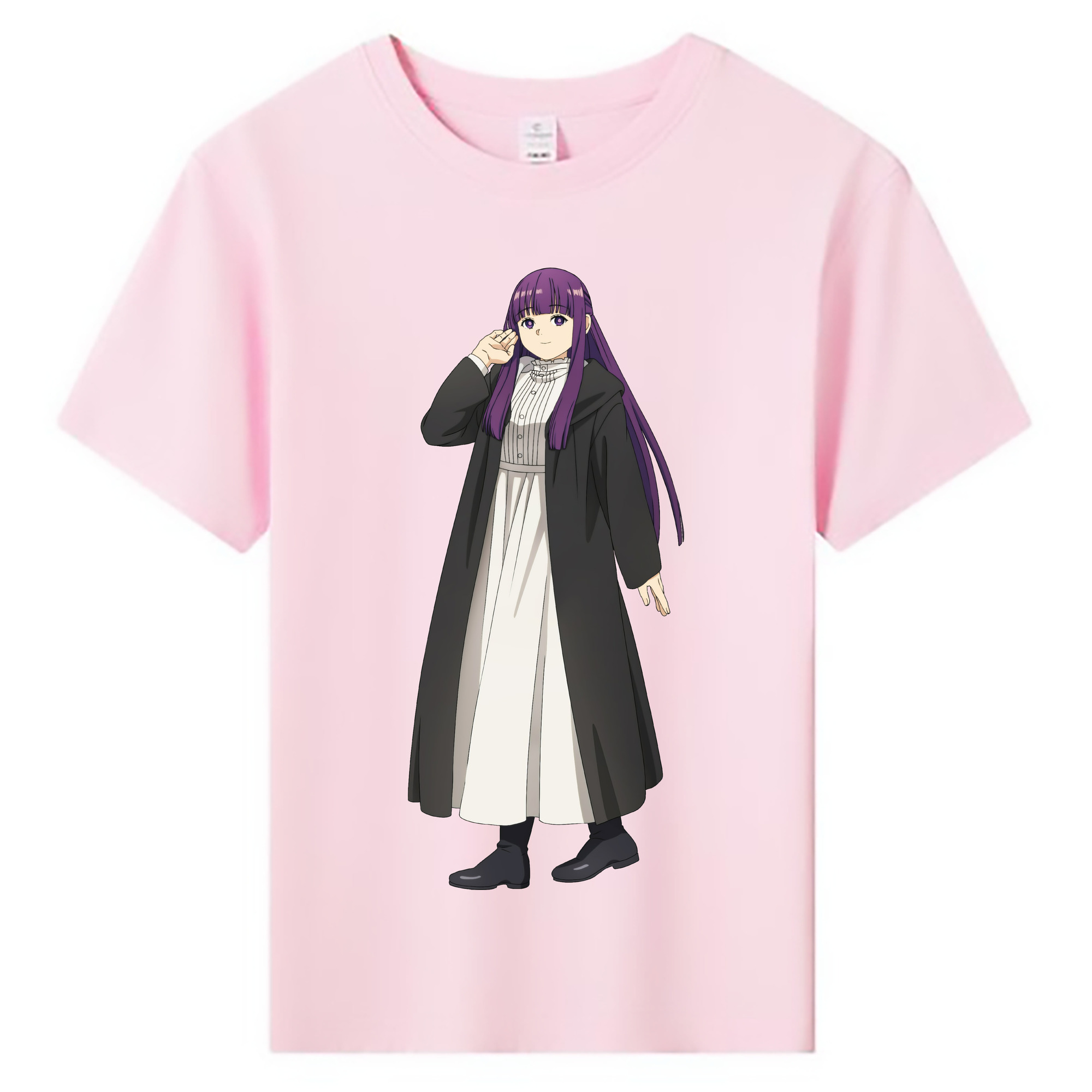 （画像用） 葬送のフリーレン Frieren 綿100％キッズTシャツ（フロントプリント）
