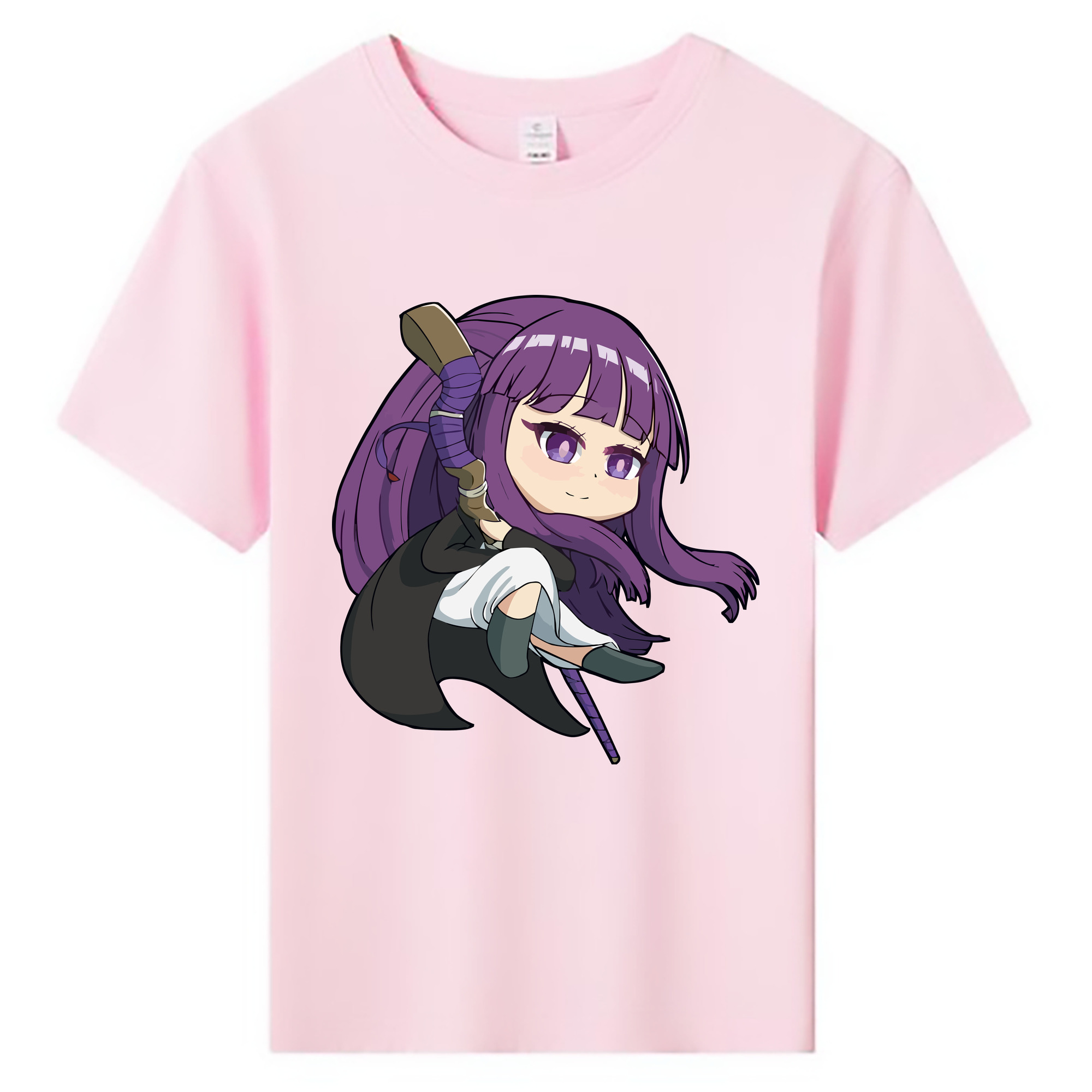（画像用） 葬送のフリーレン Frieren 綿100％キッズTシャツ（フロントプリント）