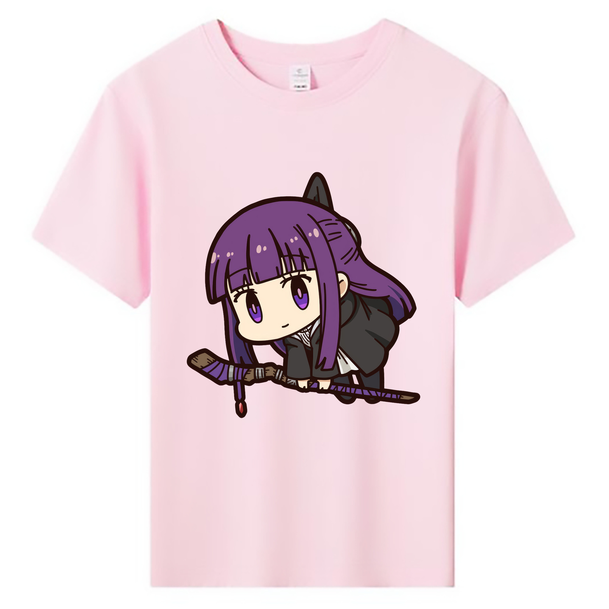 （画像用） 葬送のフリーレン Frieren 綿100％キッズTシャツ（フロントプリント）
