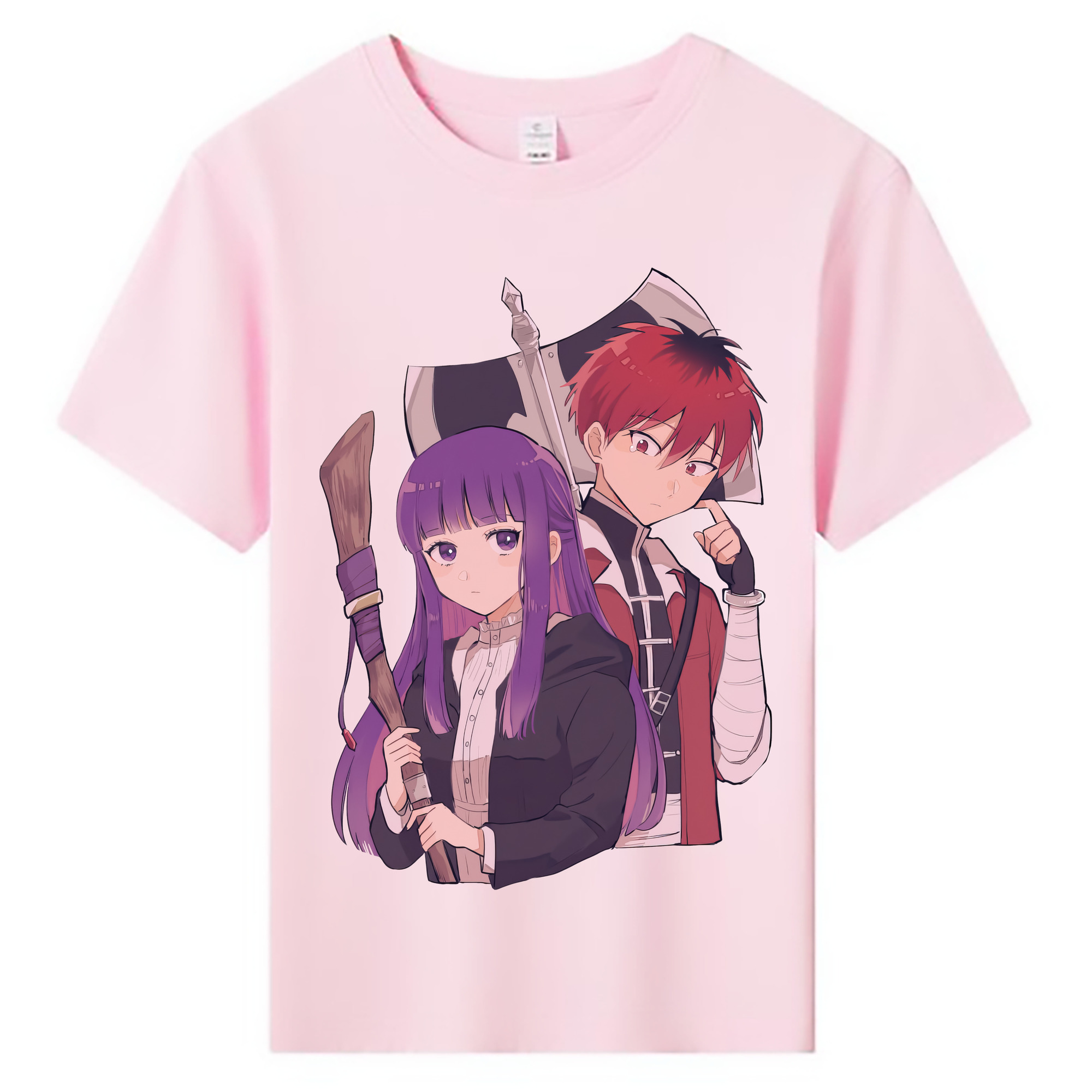 （画像用） 葬送のフリーレン Frieren 綿100％キッズTシャツ（フロントプリント）