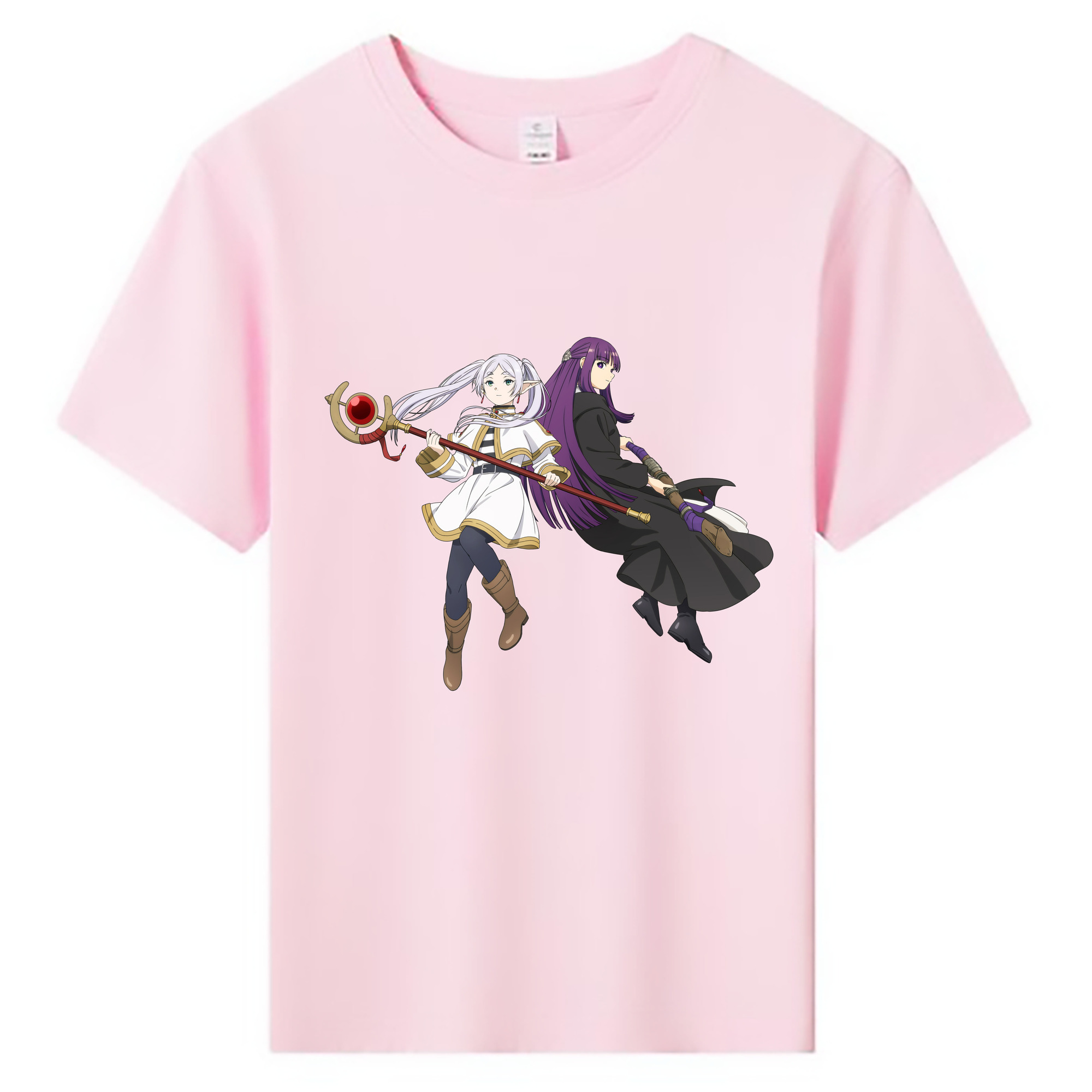 （画像用） 葬送のフリーレン Frieren 綿100％キッズTシャツ（フロントプリント）
