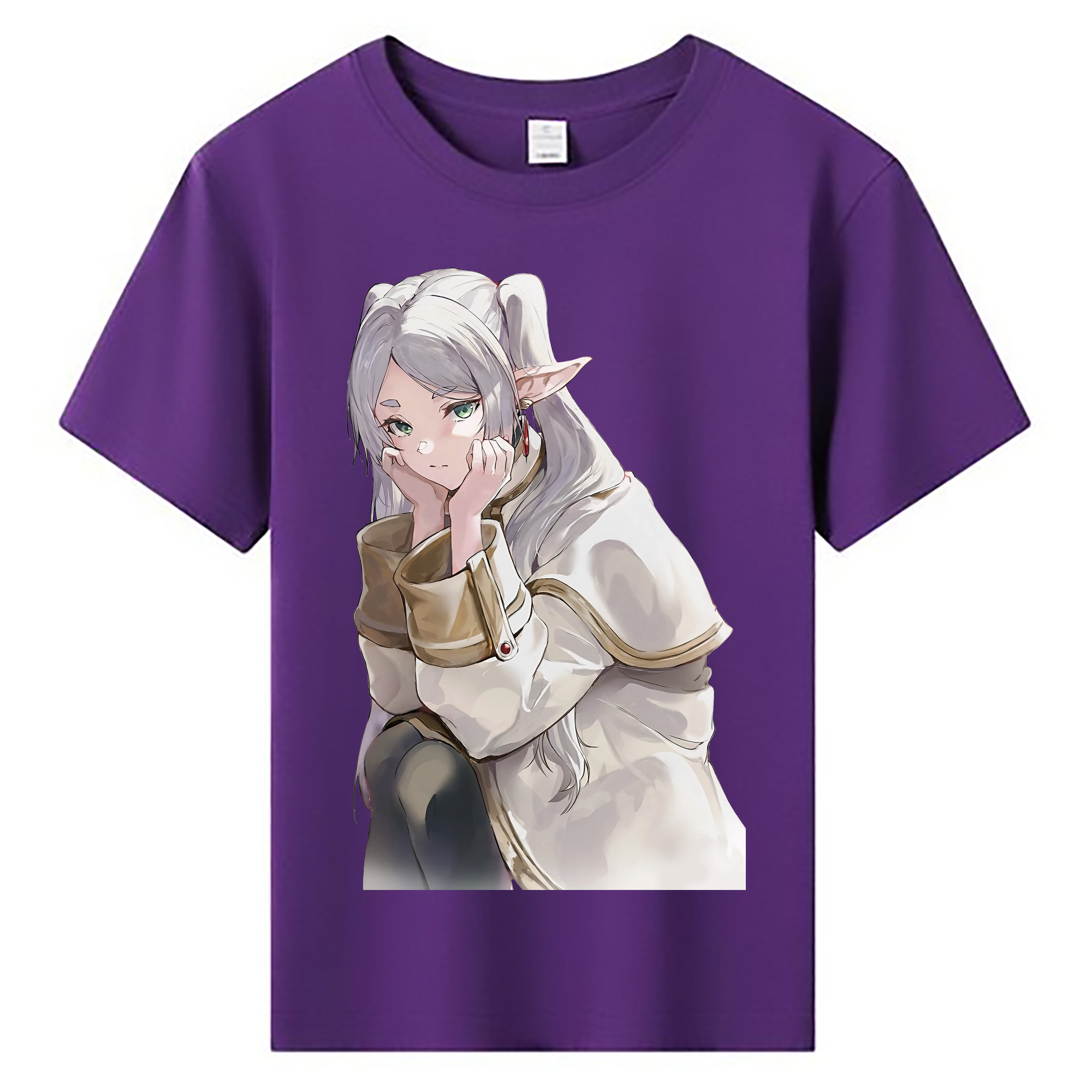 （画像用） 葬送のフリーレン Frieren 綿100％キッズTシャツ（フロントプリント）