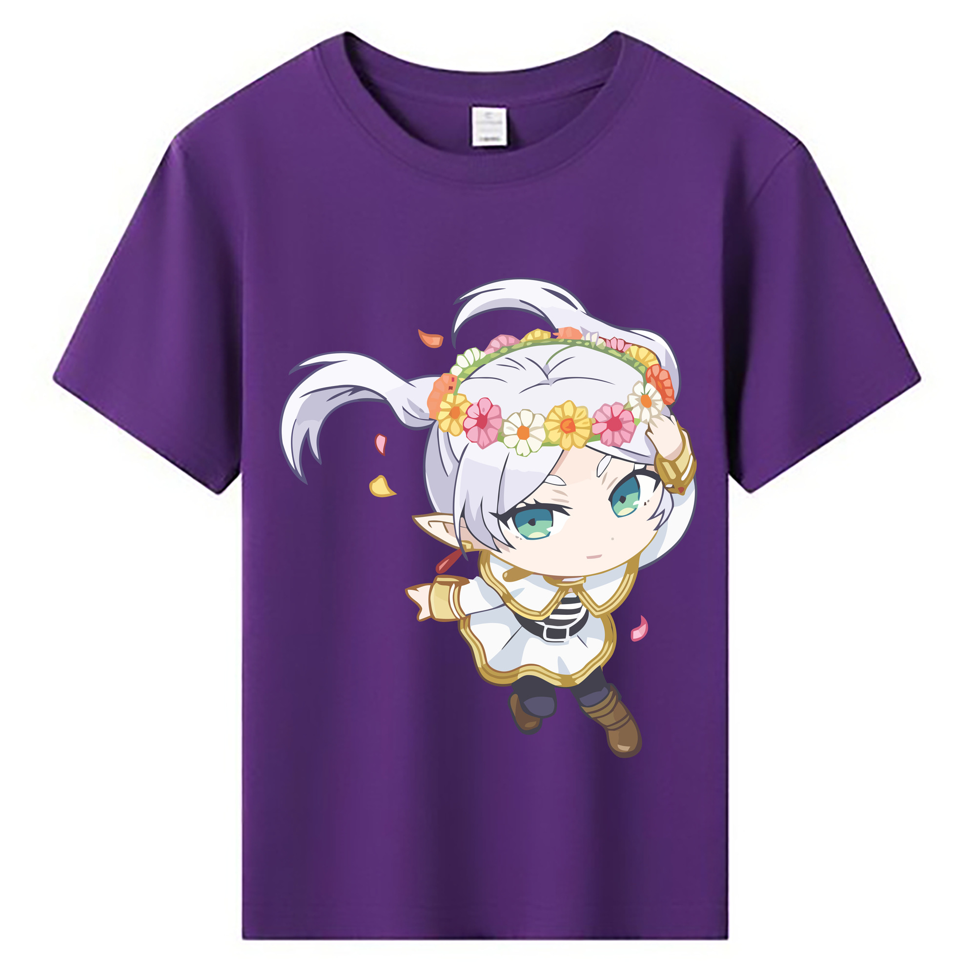 （画像用） 葬送のフリーレン Frieren 綿100％キッズTシャツ（フロントプリント）