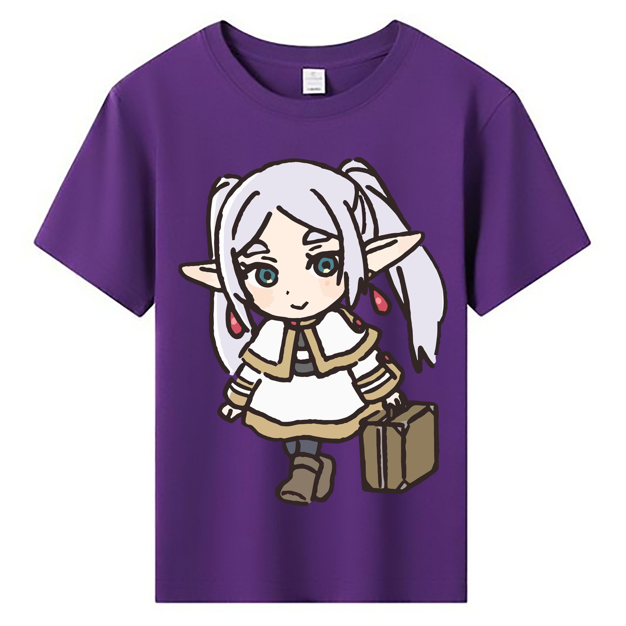 （画像用） 葬送のフリーレン Frieren 綿100％キッズTシャツ（フロントプリント）
