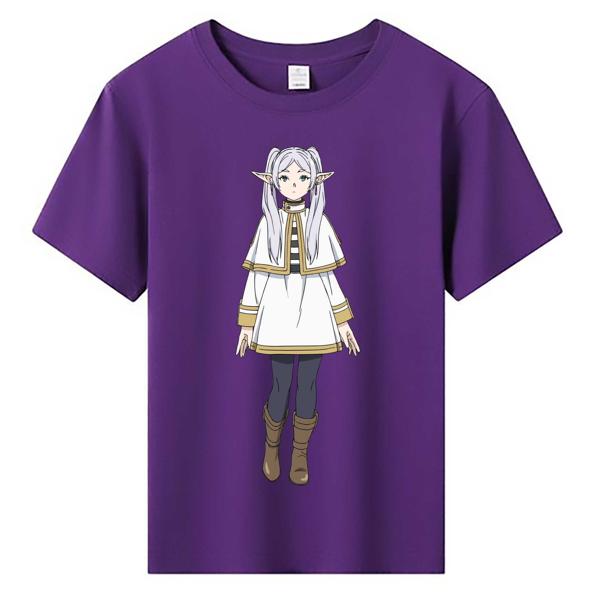 （画像用） 葬送のフリーレン Frieren 綿100％キッズTシャツ（フロントプリント）