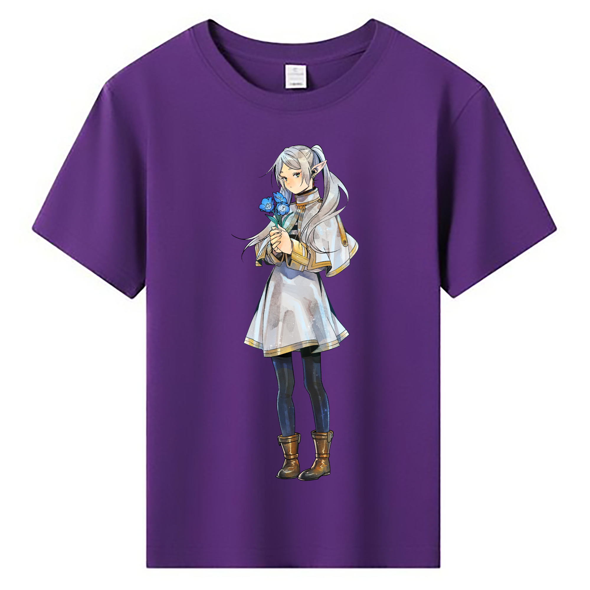 （画像用） 葬送のフリーレン Frieren 綿100％キッズTシャツ（フロントプリント）