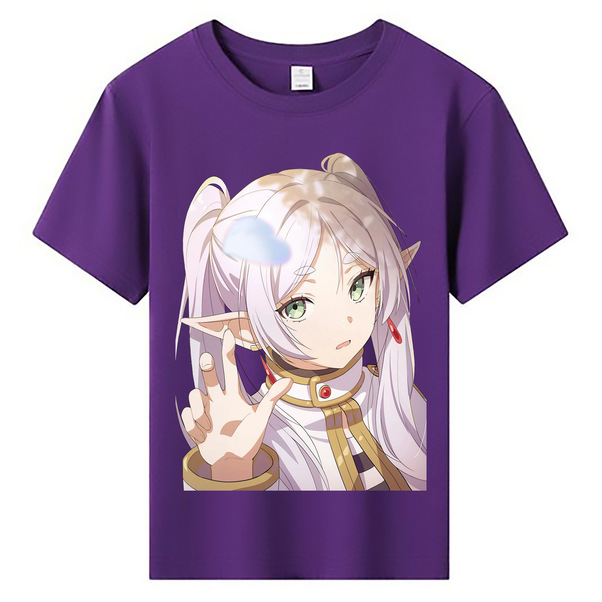 （画像用） 葬送のフリーレン Frieren 綿100％キッズTシャツ（フロントプリント）