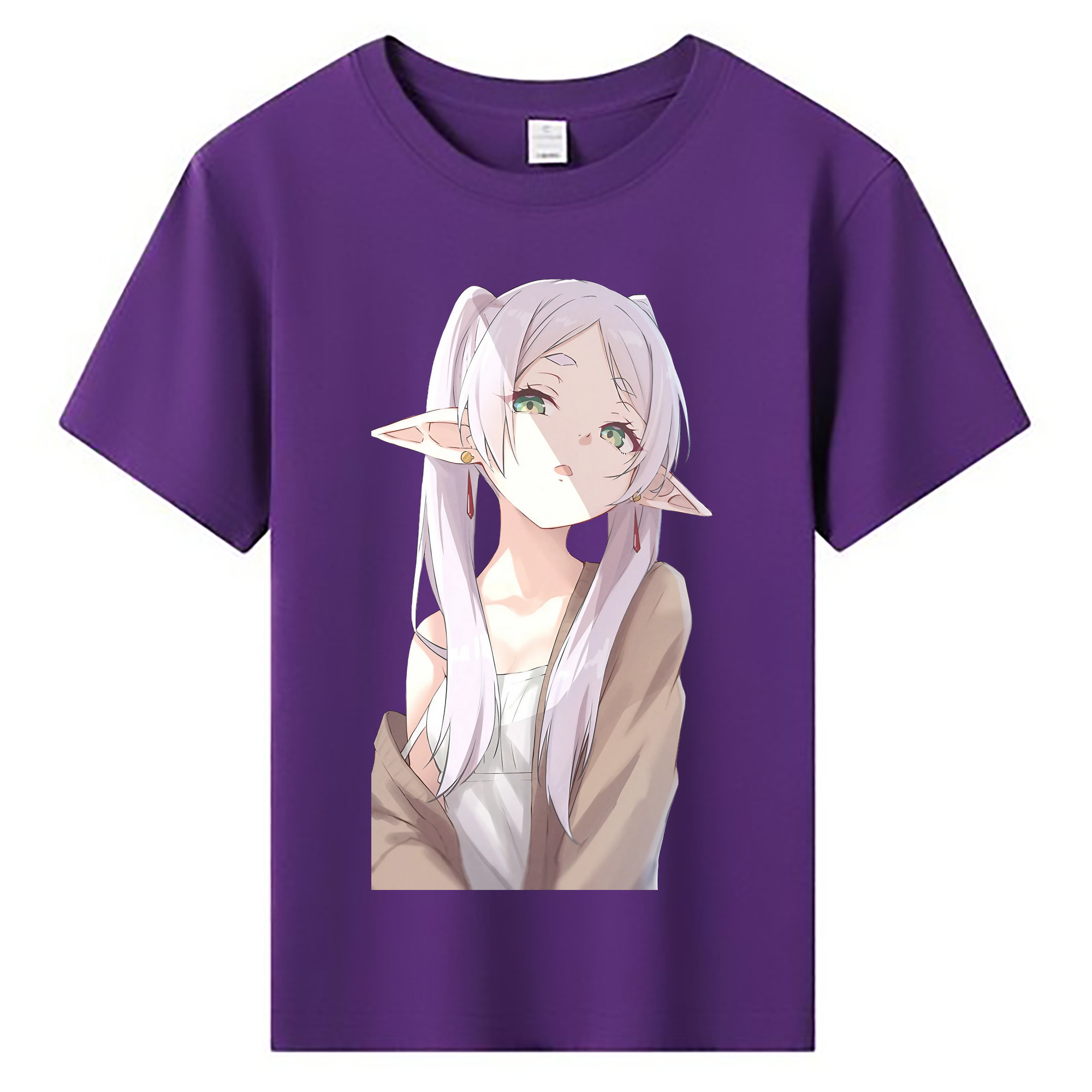 （画像用） 葬送のフリーレン Frieren 綿100％キッズTシャツ（フロントプリント）