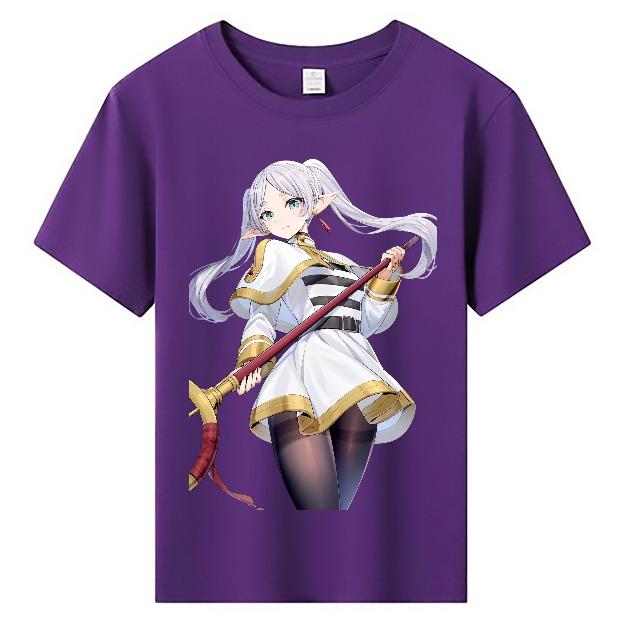 （画像用） 葬送のフリーレン Frieren 綿100％キッズTシャツ（フロントプリント）