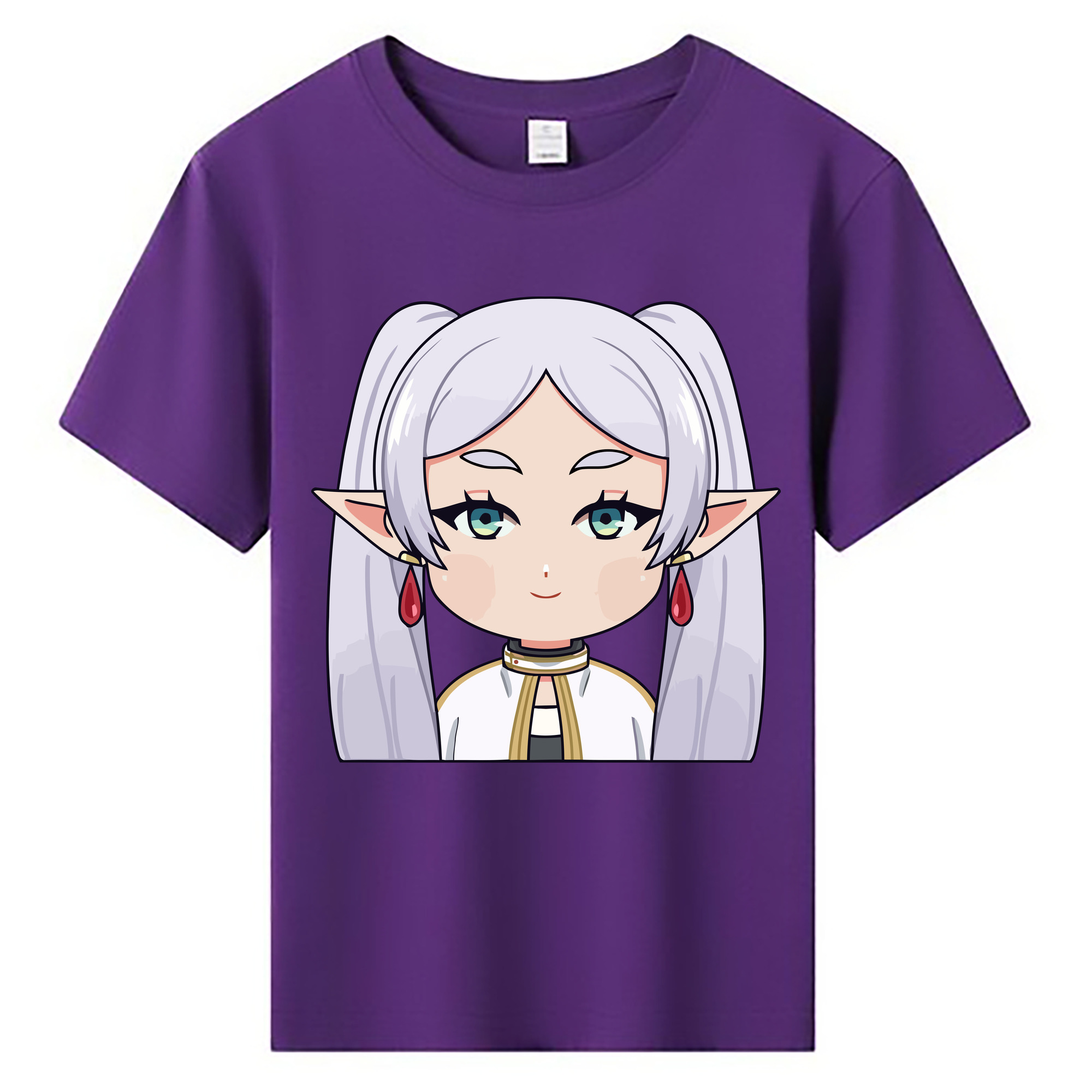 （画像用） 葬送のフリーレン Frieren 綿100％キッズTシャツ（フロントプリント）