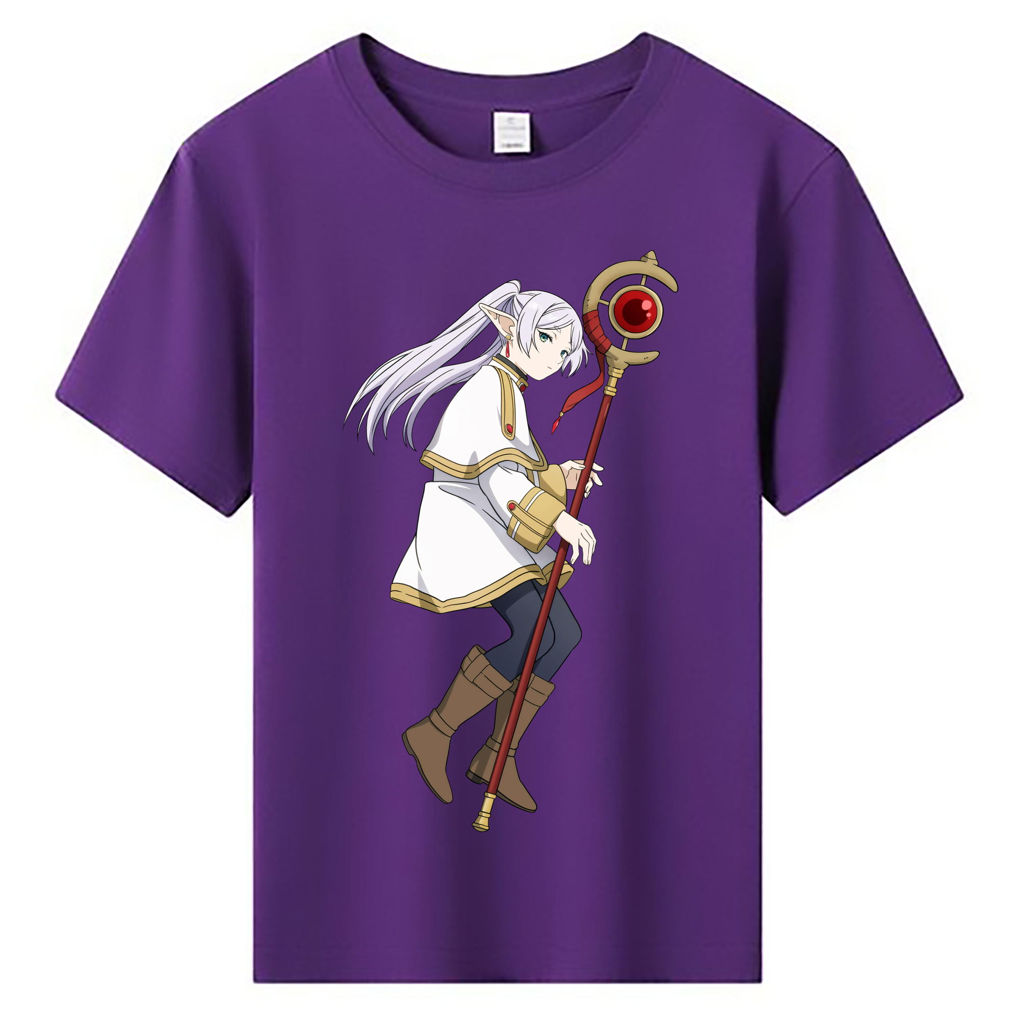 （画像用） 葬送のフリーレン Frieren 綿100％キッズTシャツ（フロントプリント）