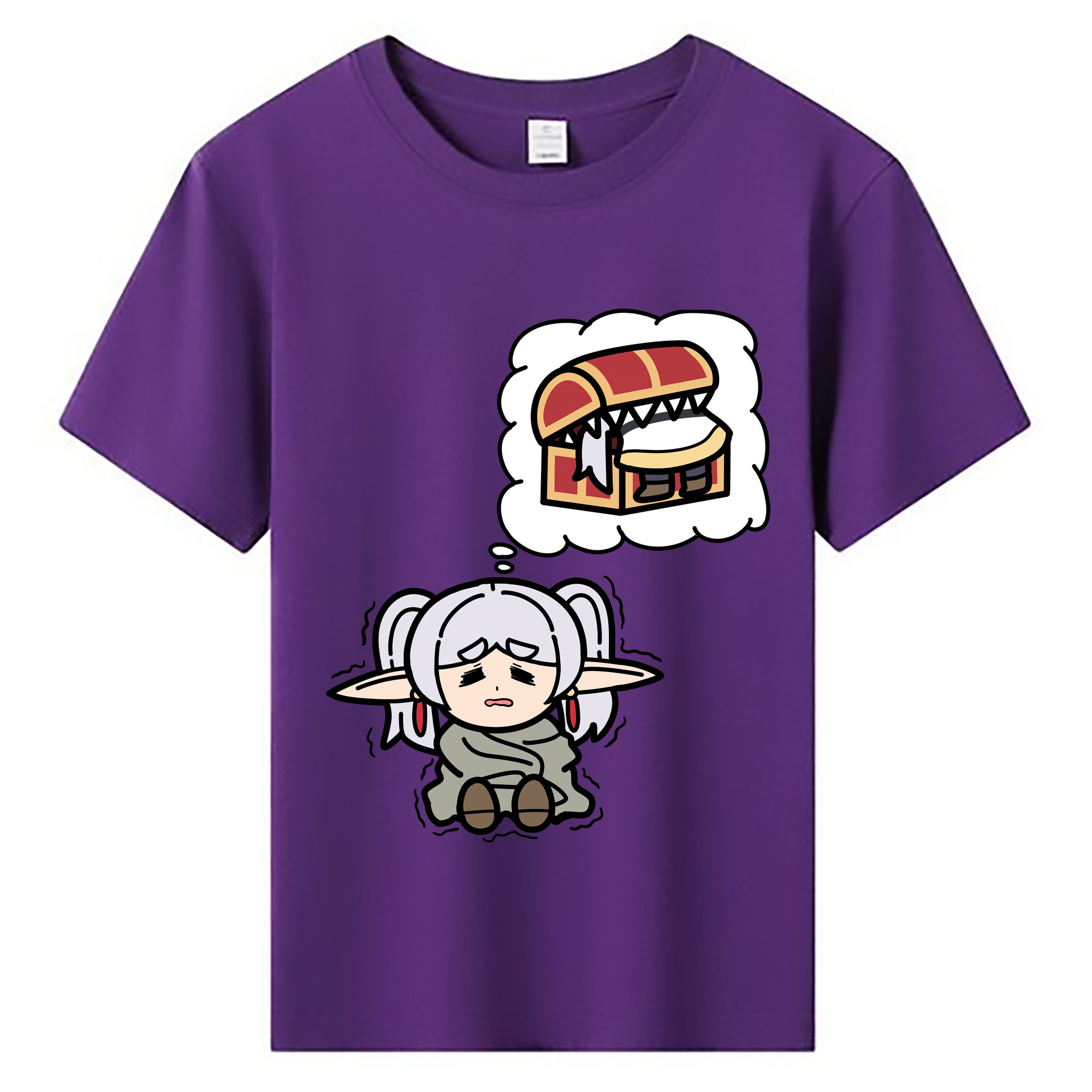 （画像用） 葬送のフリーレン Frieren 綿100％キッズTシャツ（フロントプリント）