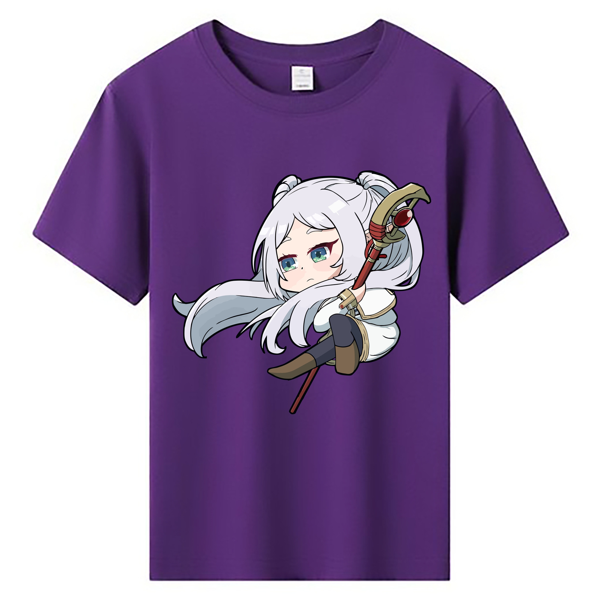 （画像用） 葬送のフリーレン Frieren 綿100％キッズTシャツ（フロントプリント）