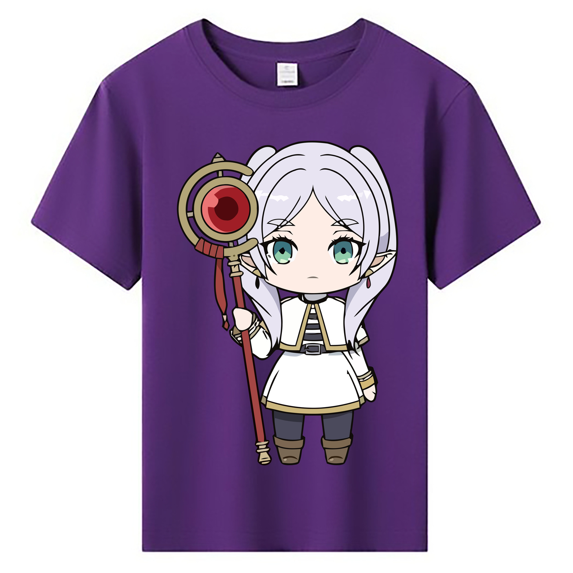 （画像用） 葬送のフリーレン Frieren 綿100％キッズTシャツ（フロントプリント）