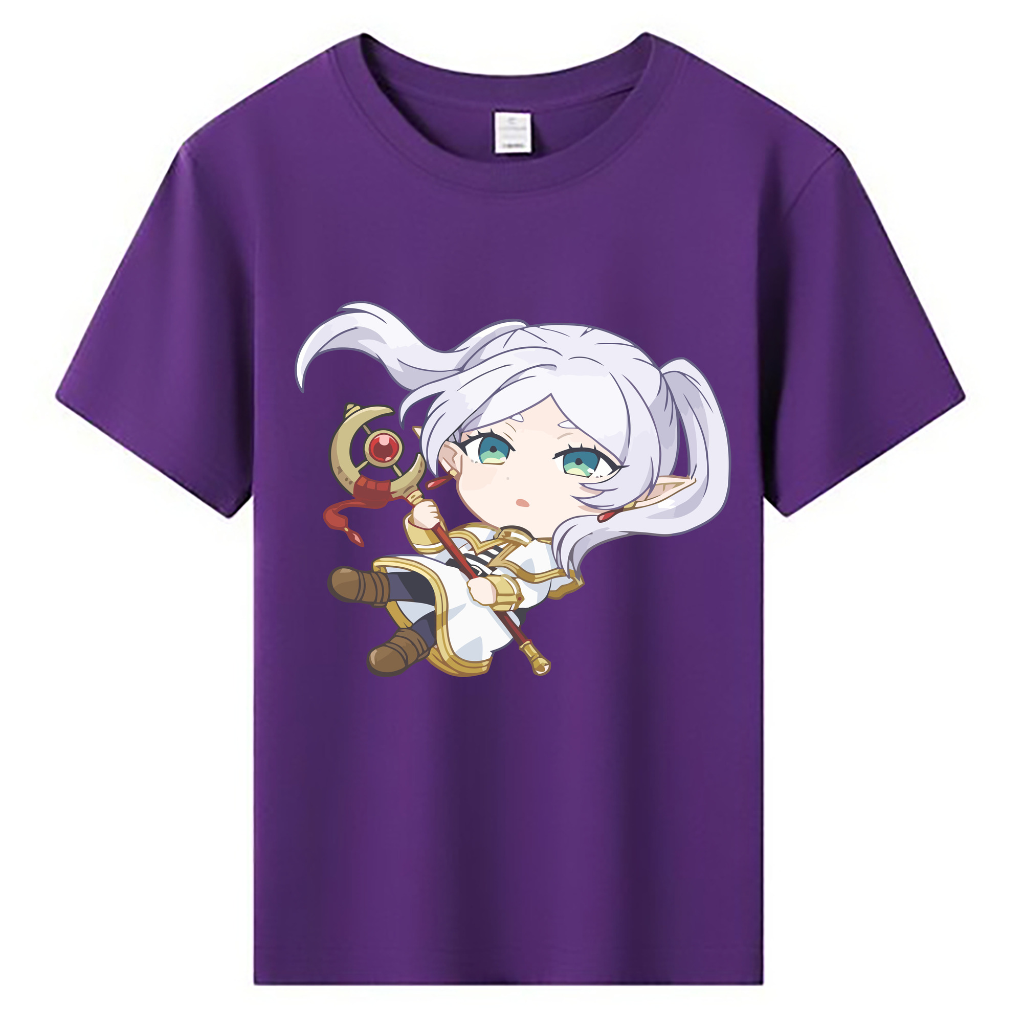（画像用） 葬送のフリーレン Frieren 綿100％キッズTシャツ（フロントプリント）