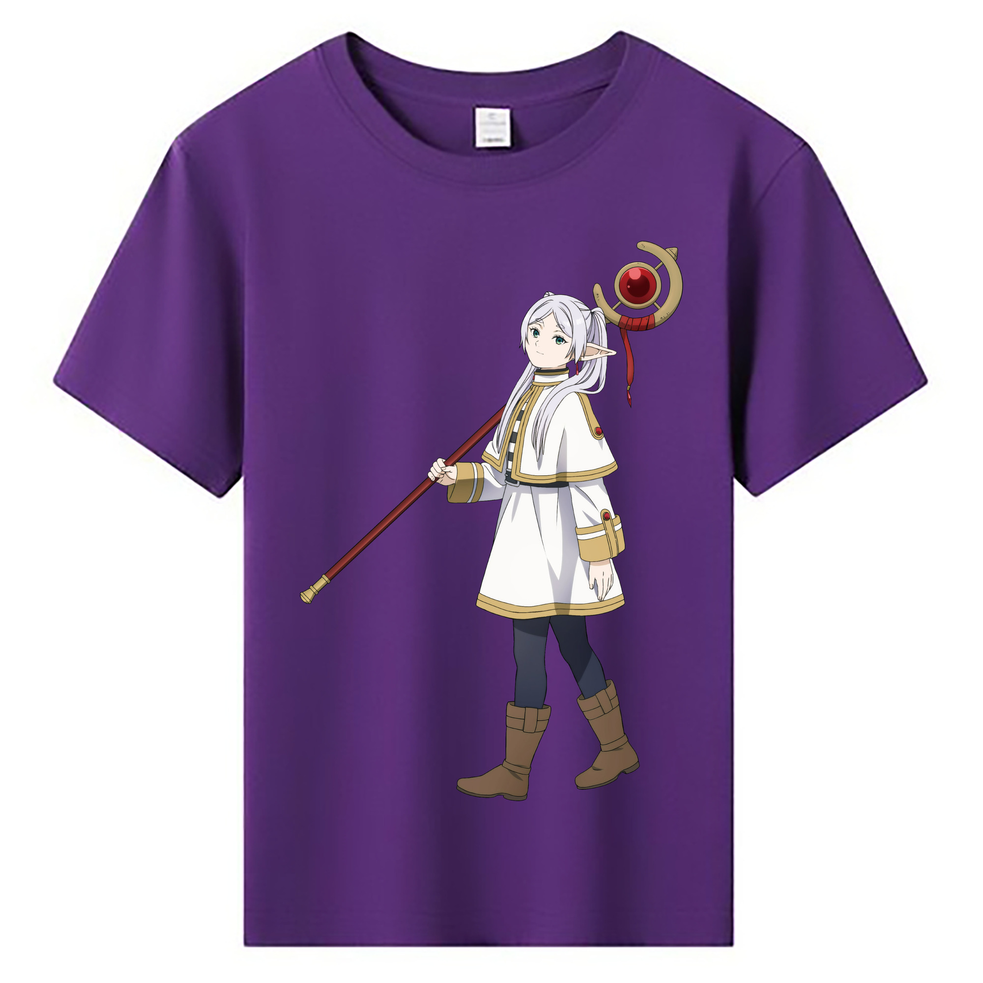 （画像用） 葬送のフリーレン Frieren 綿100％キッズTシャツ（フロントプリント）