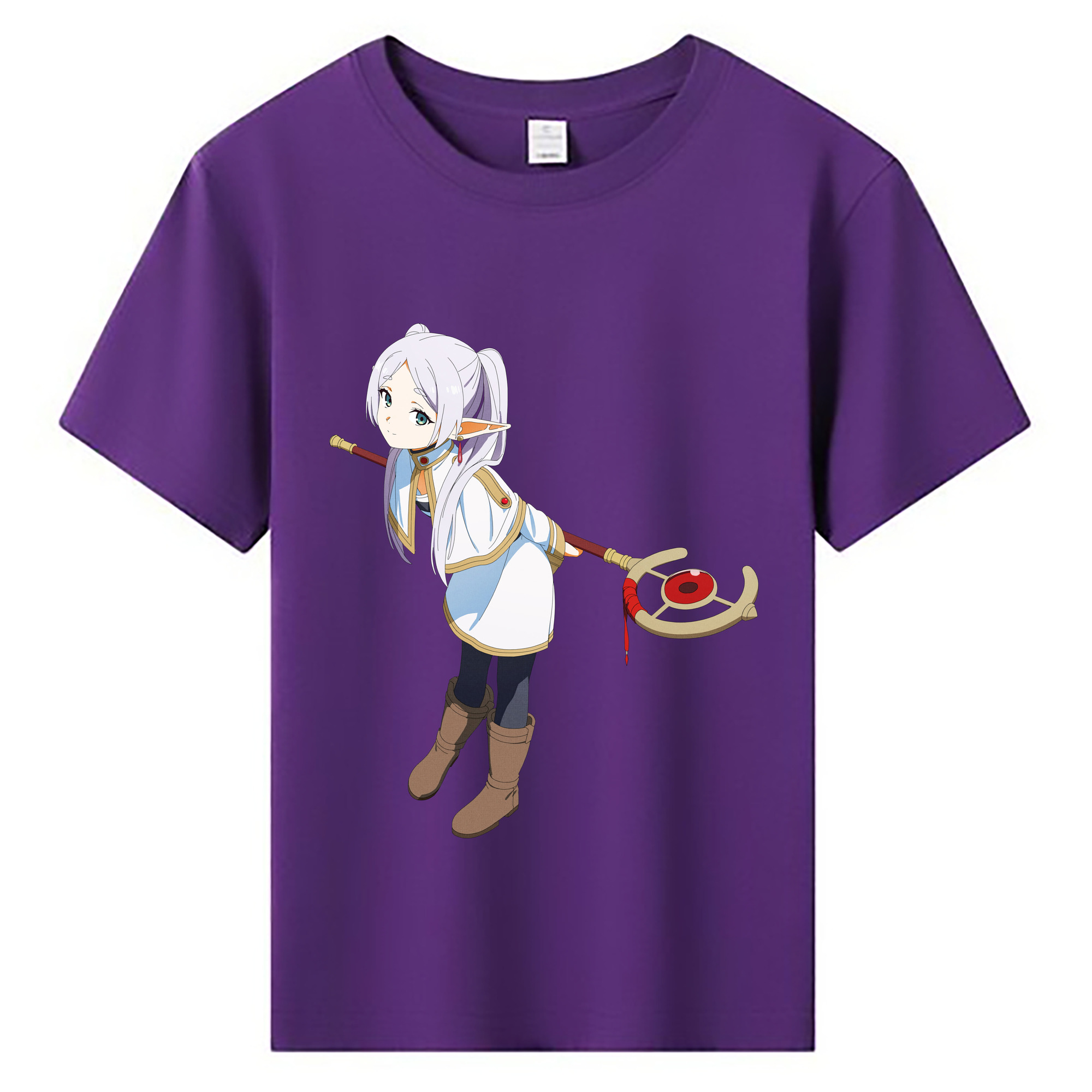 （画像用） 葬送のフリーレン Frieren 綿100％キッズTシャツ（フロントプリント）