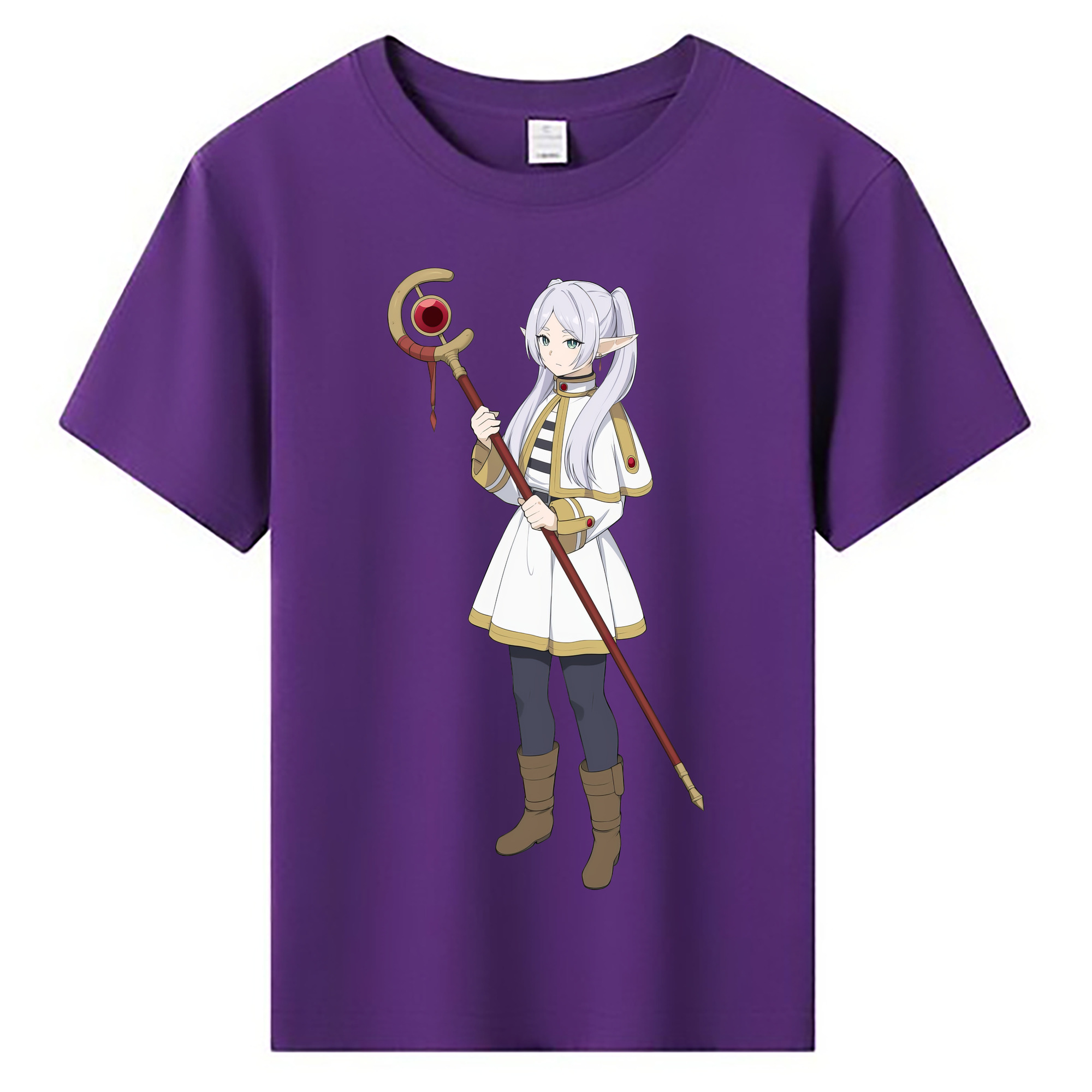 （画像用） 葬送のフリーレン Frieren 綿100％キッズTシャツ（フロントプリント）