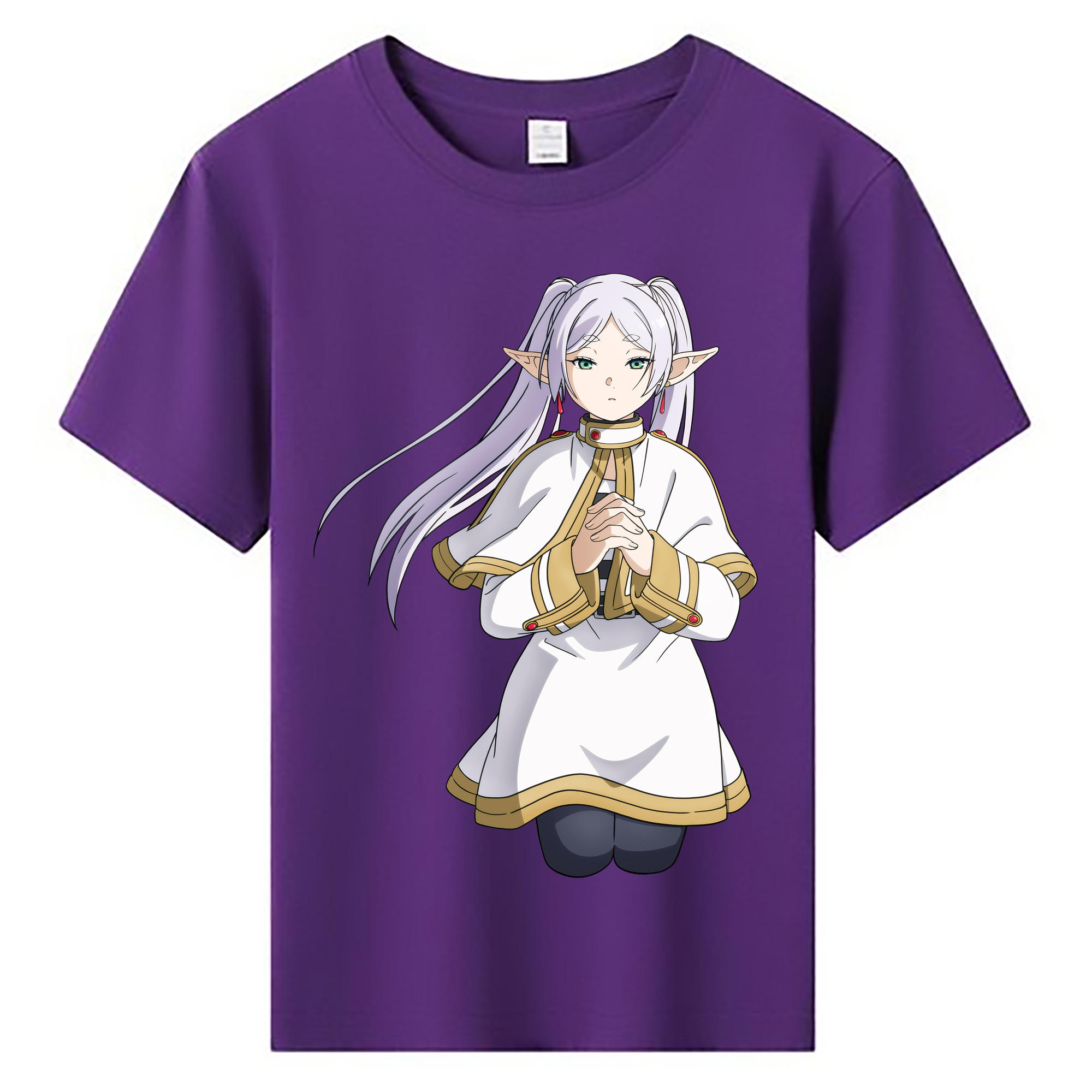 （画像用） 葬送のフリーレン Frieren 綿100％キッズTシャツ（フロントプリント）