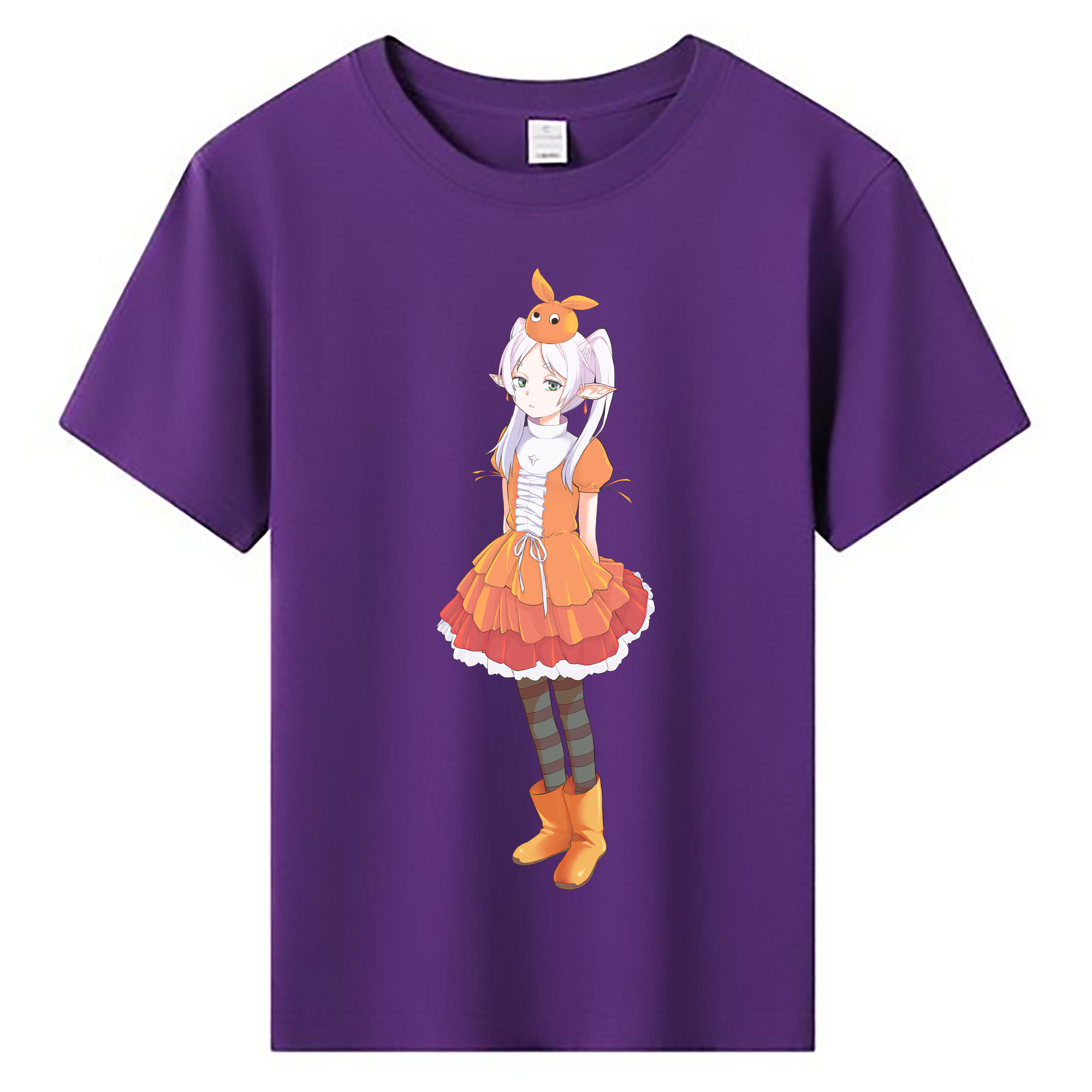 （画像用） 葬送のフリーレン Frieren 綿100％キッズTシャツ（フロントプリント）