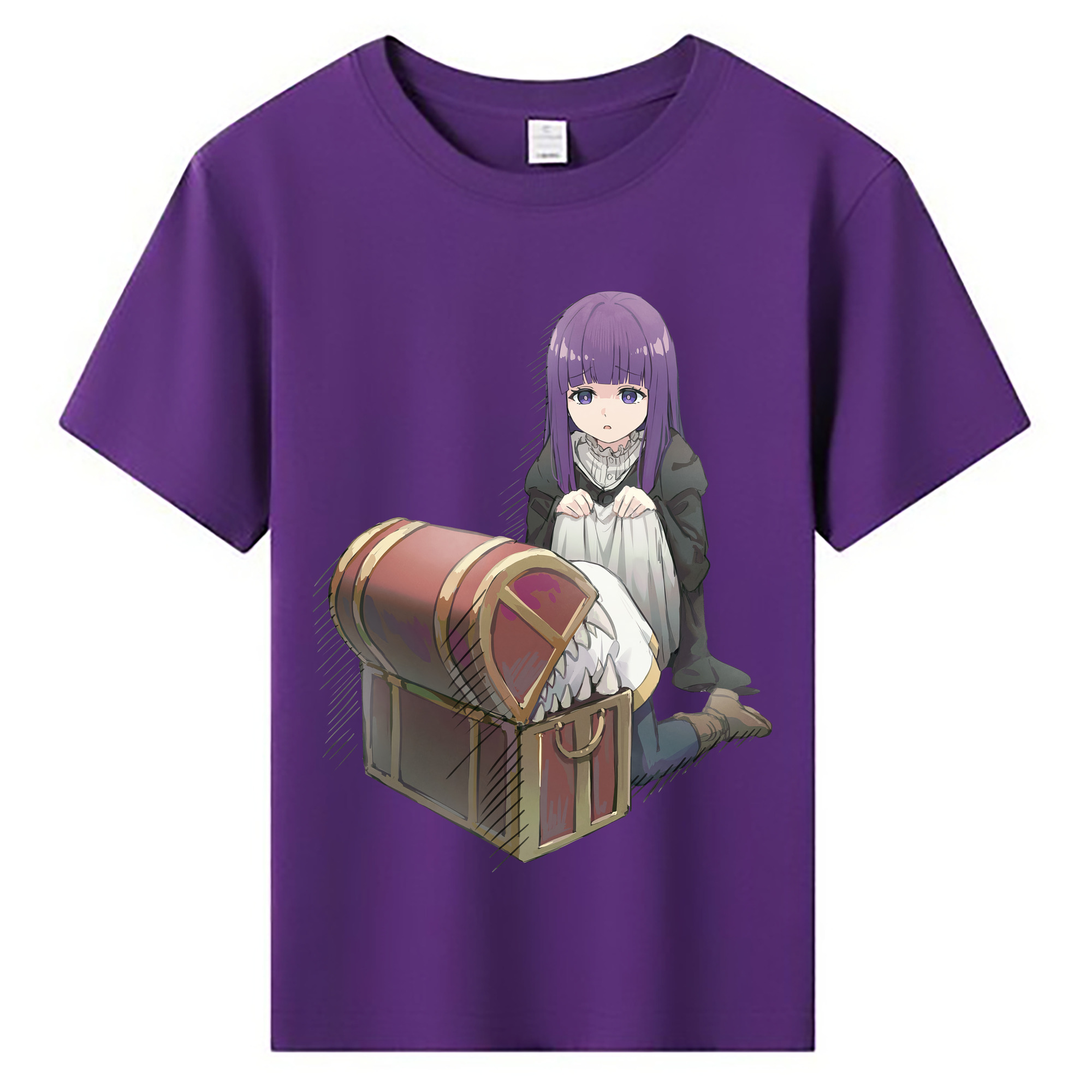（画像用） 葬送のフリーレン Frieren 綿100％キッズTシャツ（フロントプリント）