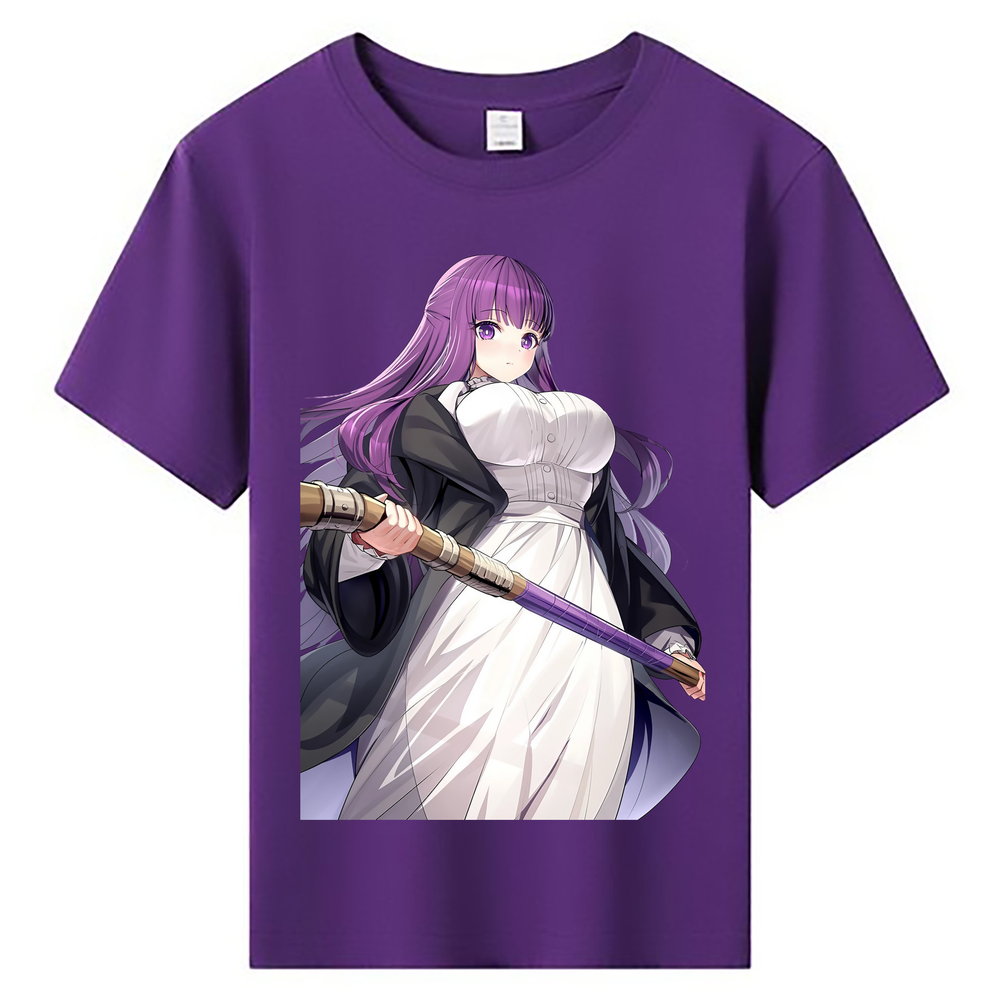 （画像用） 葬送のフリーレン Frieren 綿100％キッズTシャツ（フロントプリント）