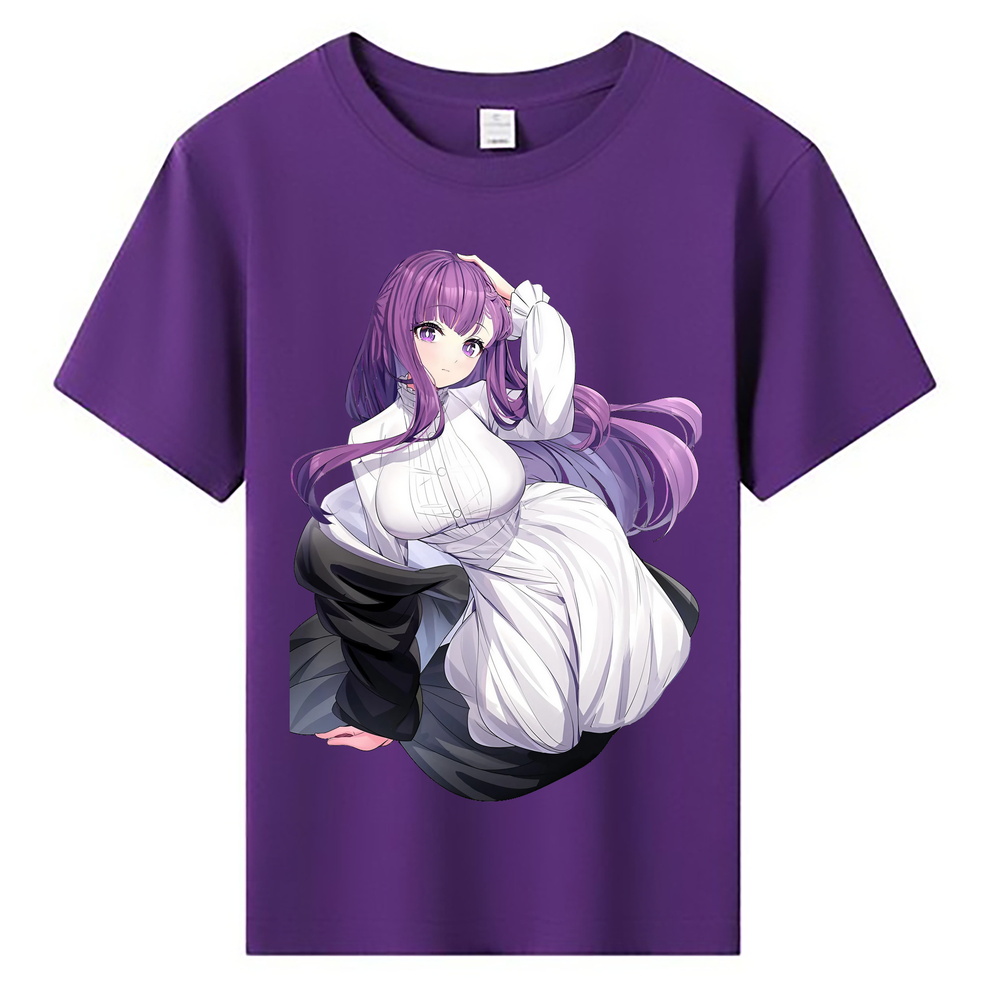 （画像用） 葬送のフリーレン Frieren 綿100％キッズTシャツ（フロントプリント）