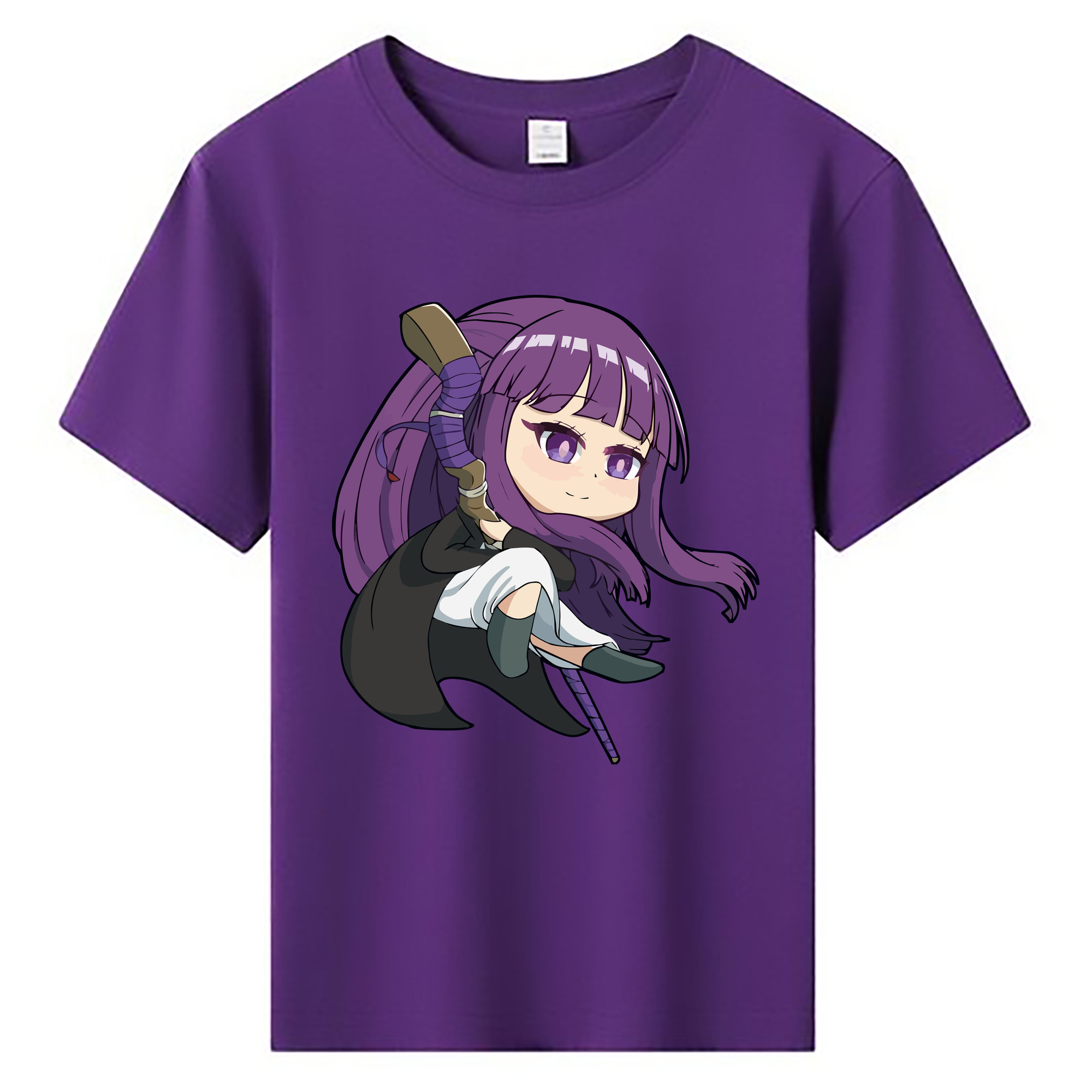 （画像用） 葬送のフリーレン Frieren 綿100％キッズTシャツ（フロントプリント）