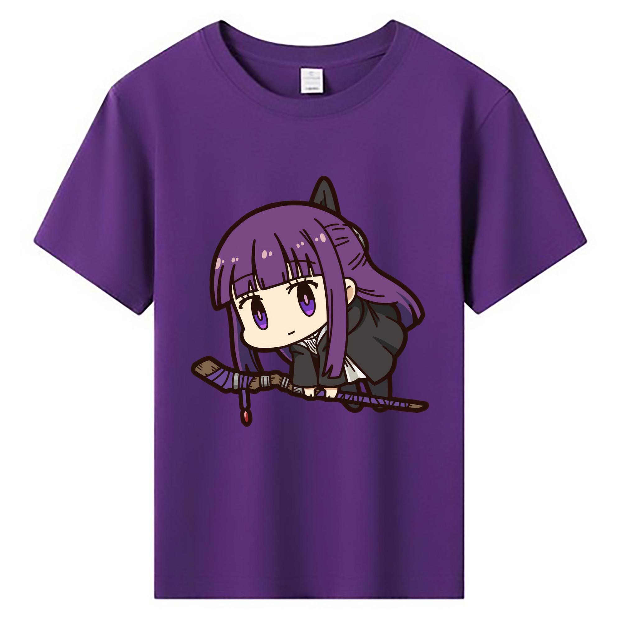 （画像用） 葬送のフリーレン Frieren 綿100％キッズTシャツ（フロントプリント）