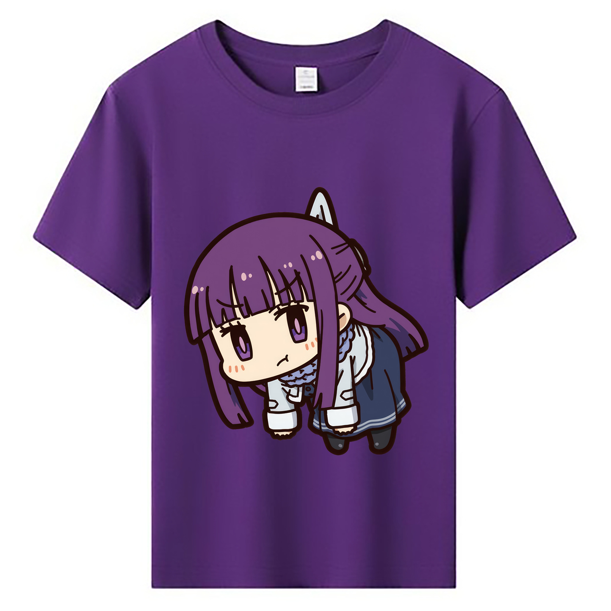 （画像用） 葬送のフリーレン Frieren 綿100％キッズTシャツ（フロントプリント）