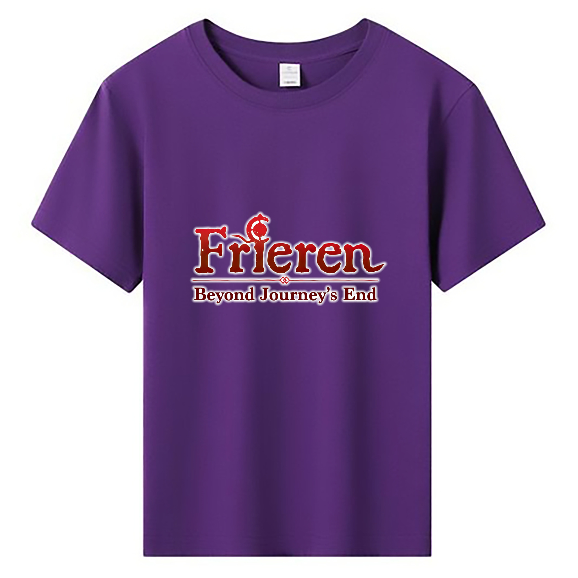 （画像用） 葬送のフリーレン Frieren 綿100％キッズTシャツ（フロントプリント）