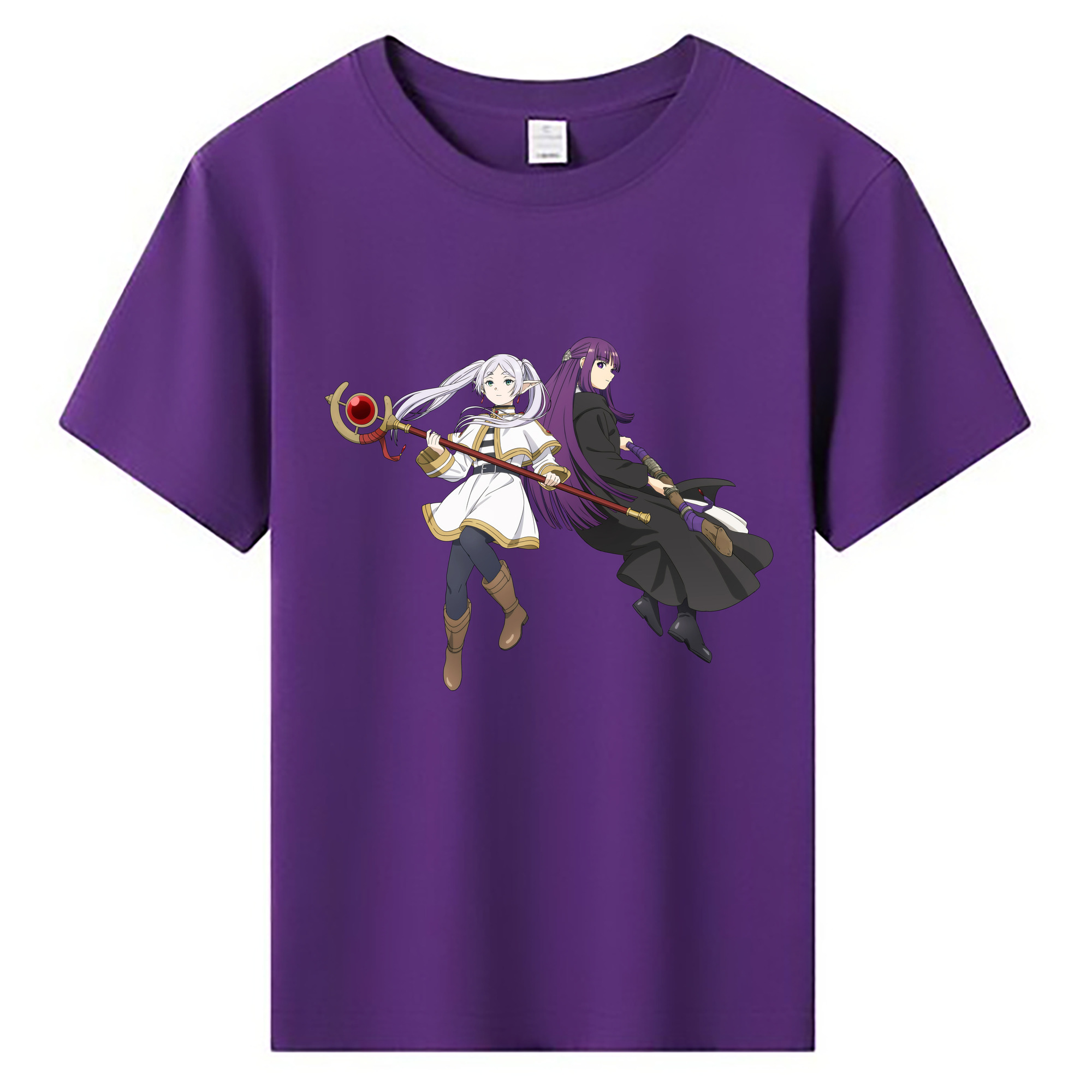 （画像用） 葬送のフリーレン Frieren 綿100％キッズTシャツ（フロントプリント）